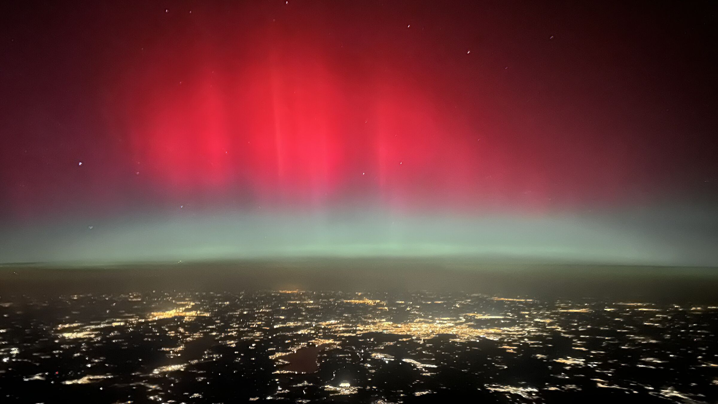 Aurora south of the Alps