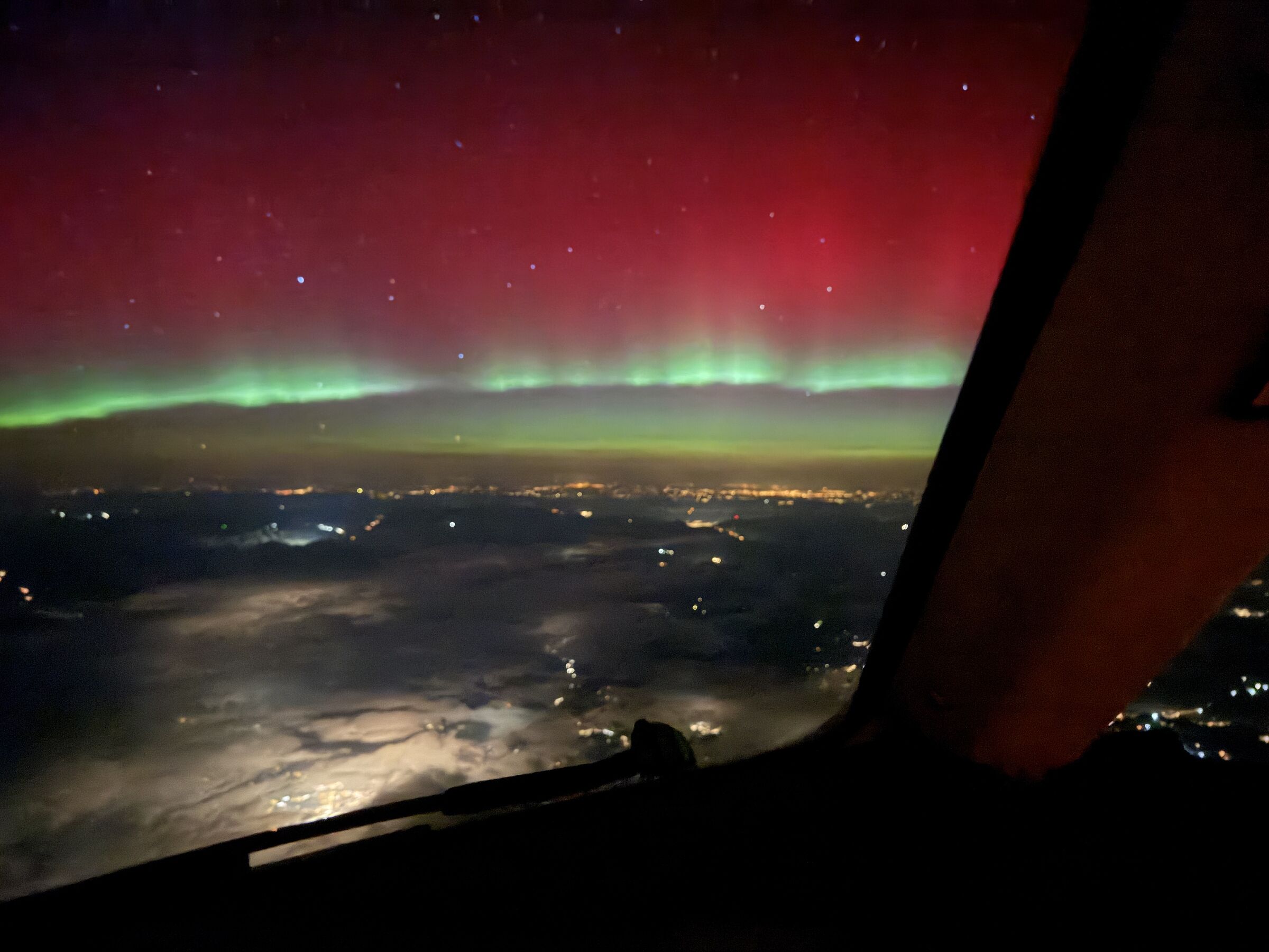 Aurora a sud delle Alpi