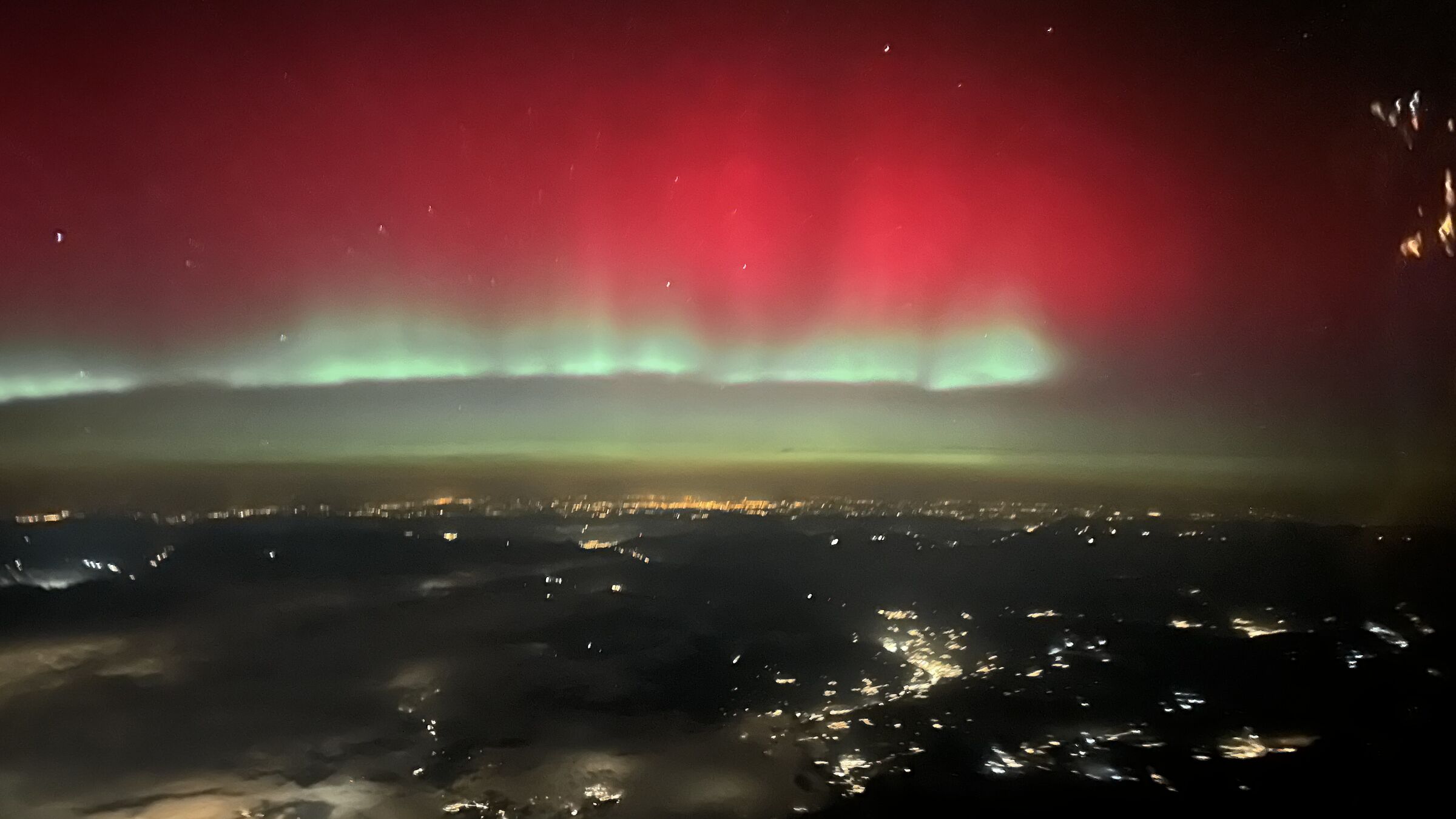 Aurora south of the Alps