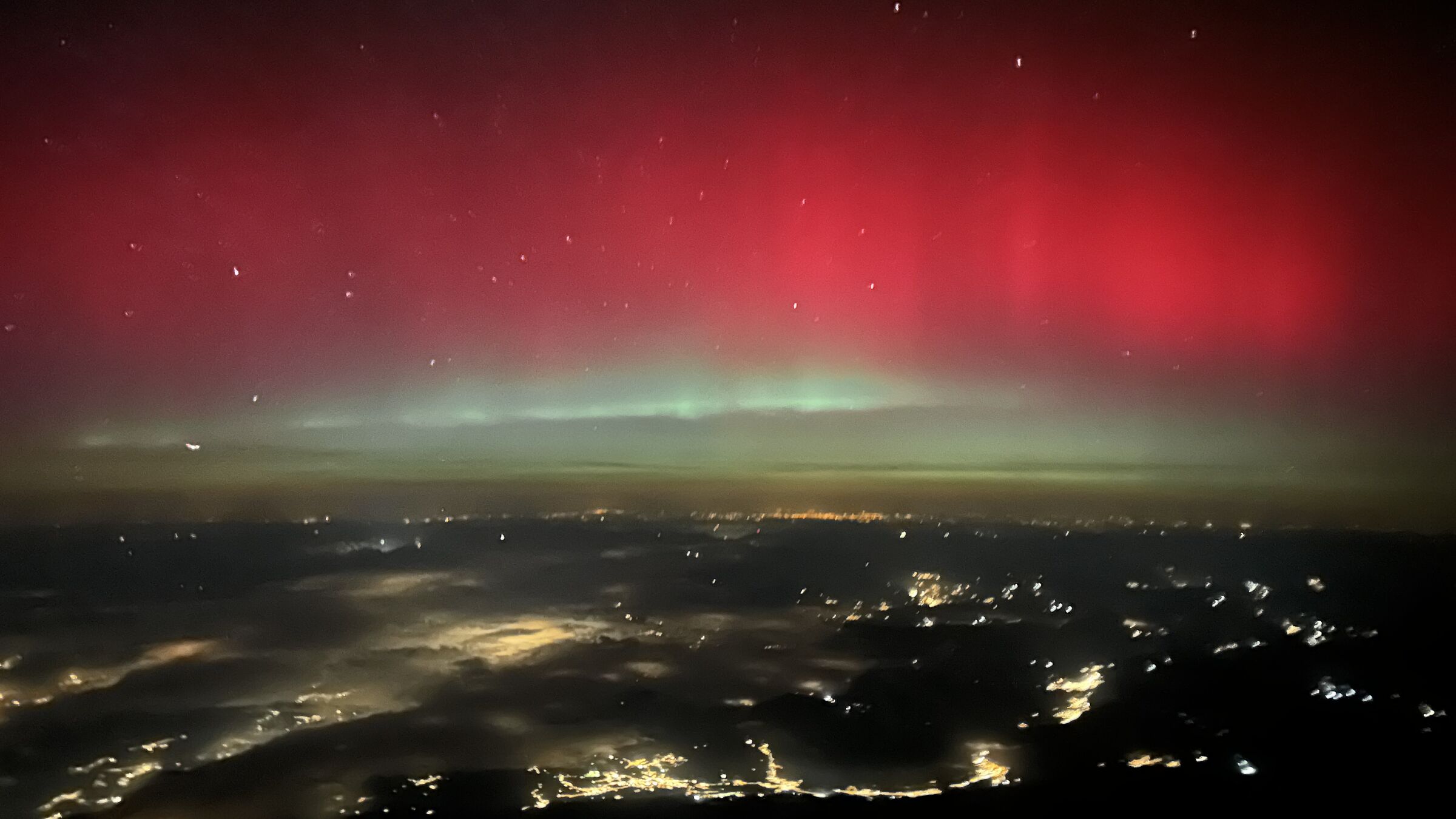 Aurora south of the Alps
