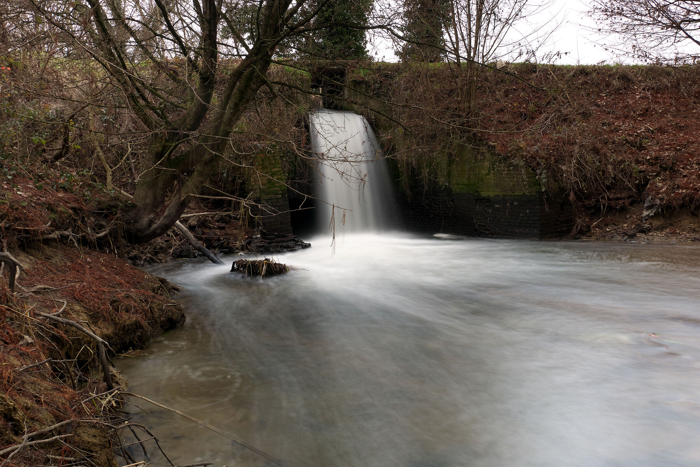Waterfall in the Waalweg path