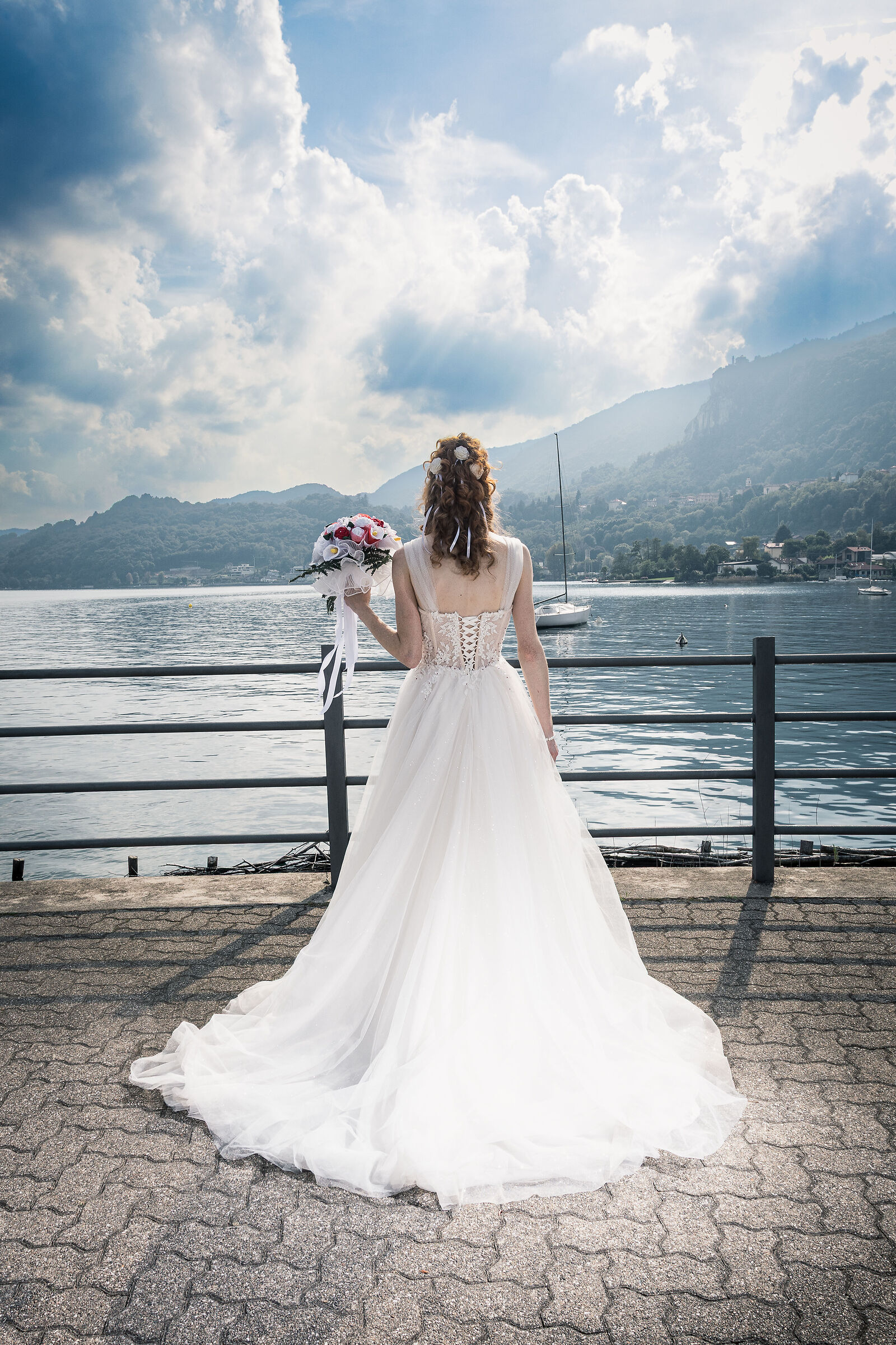 Bride on the lake