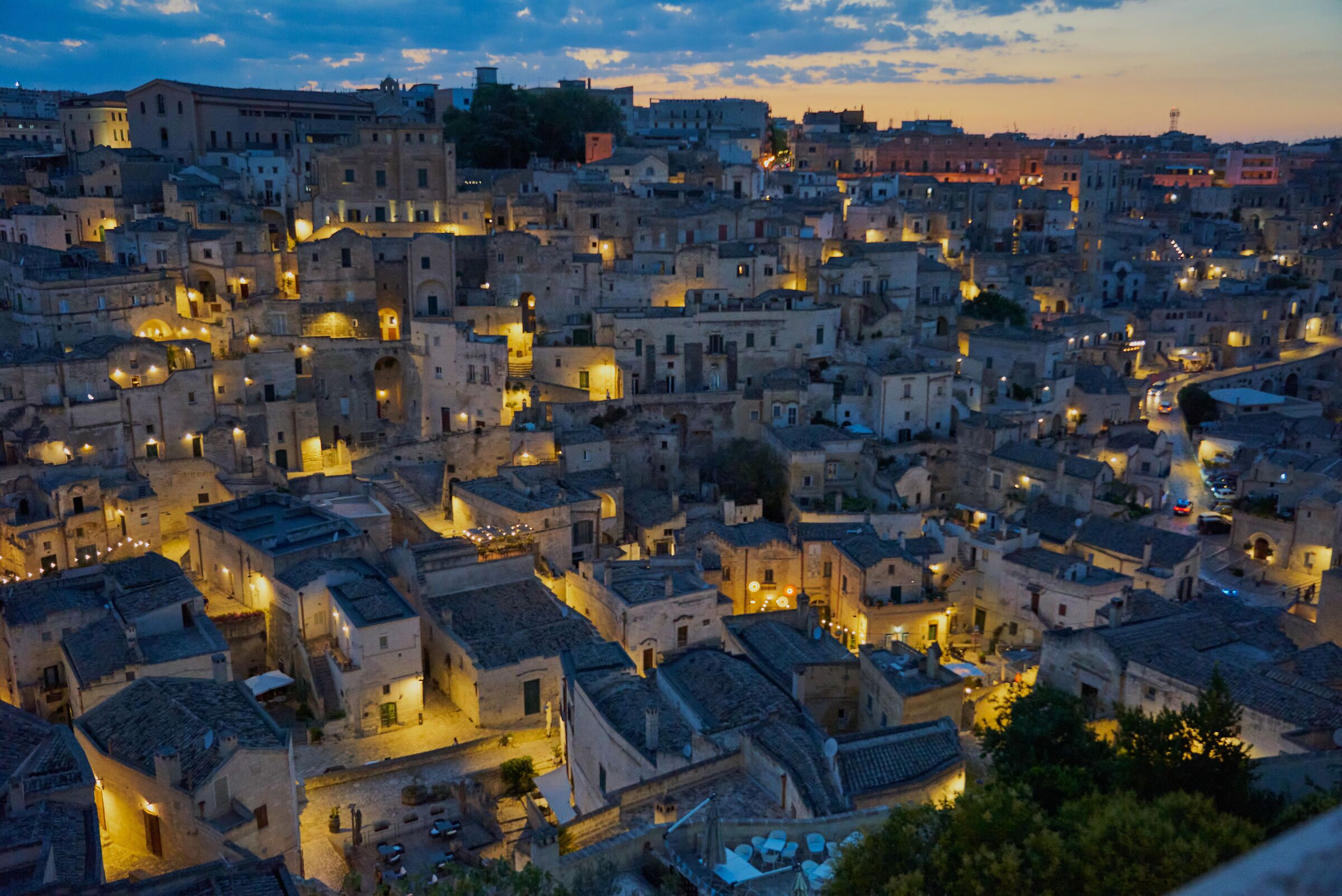 Matera ora blu