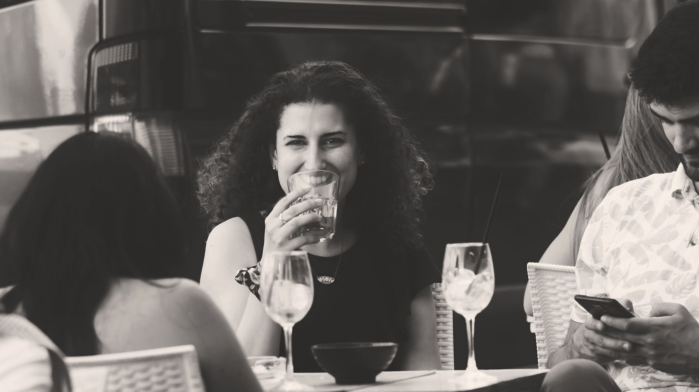 A smile in the glass