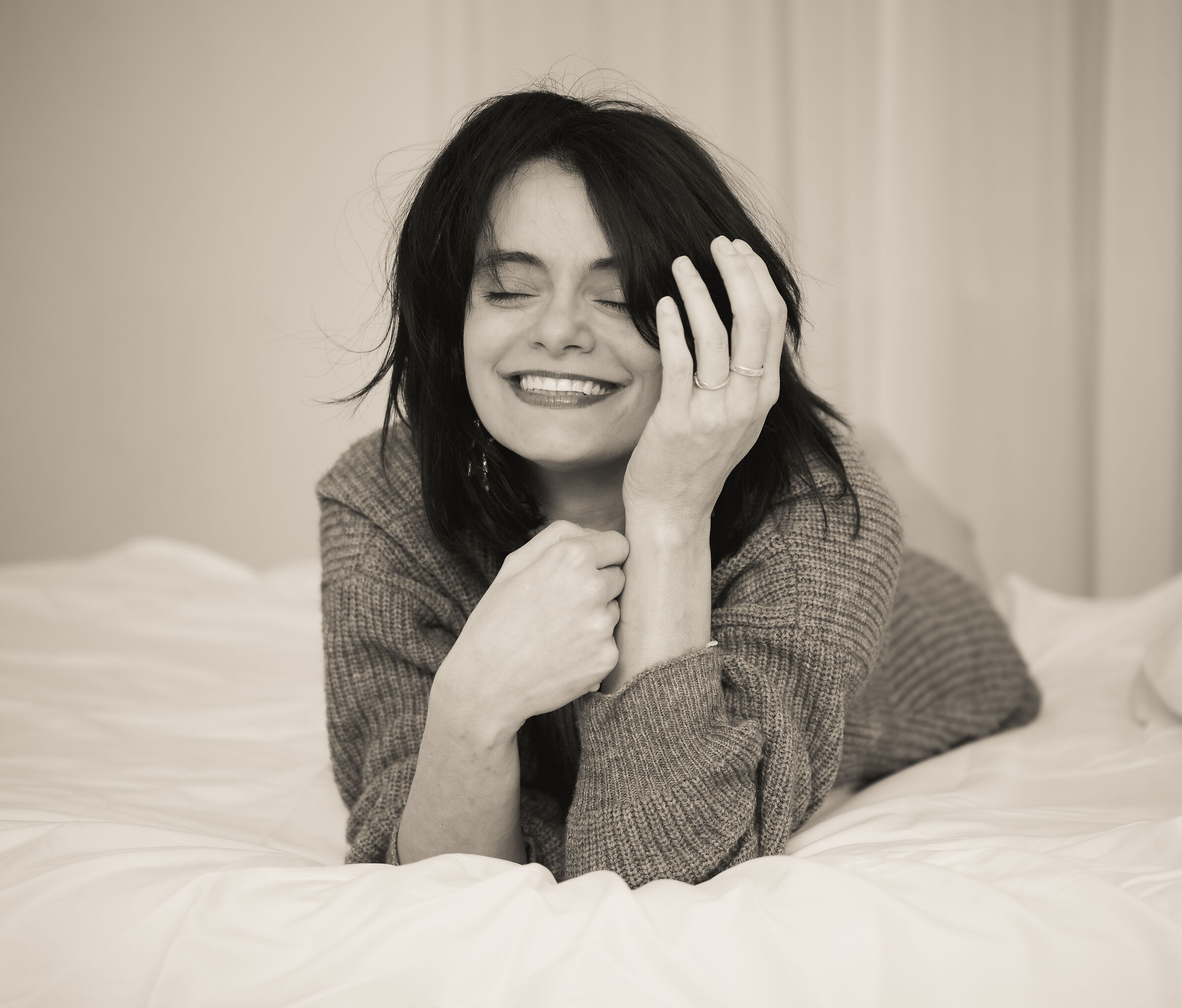 Spensierata e sorridente