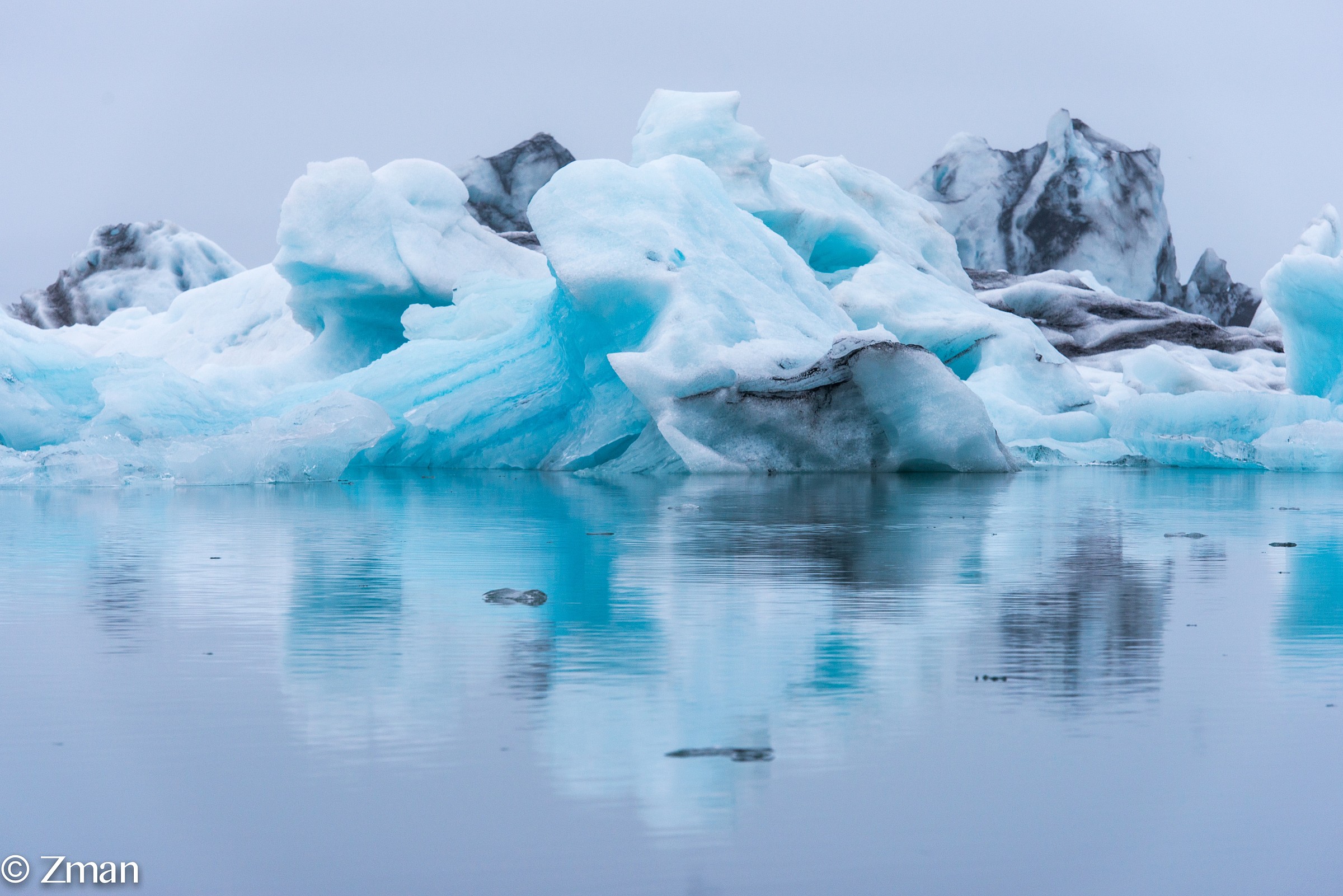 Floating Glacier Snow