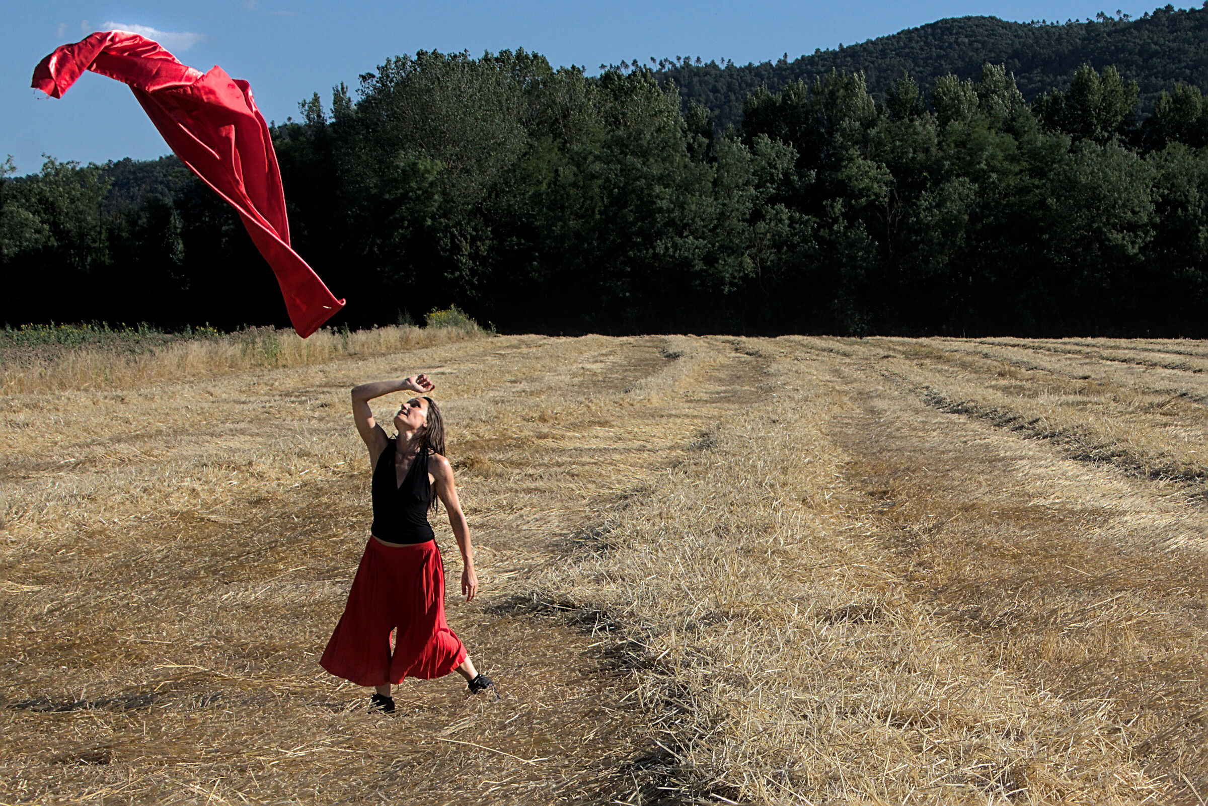 red drape
