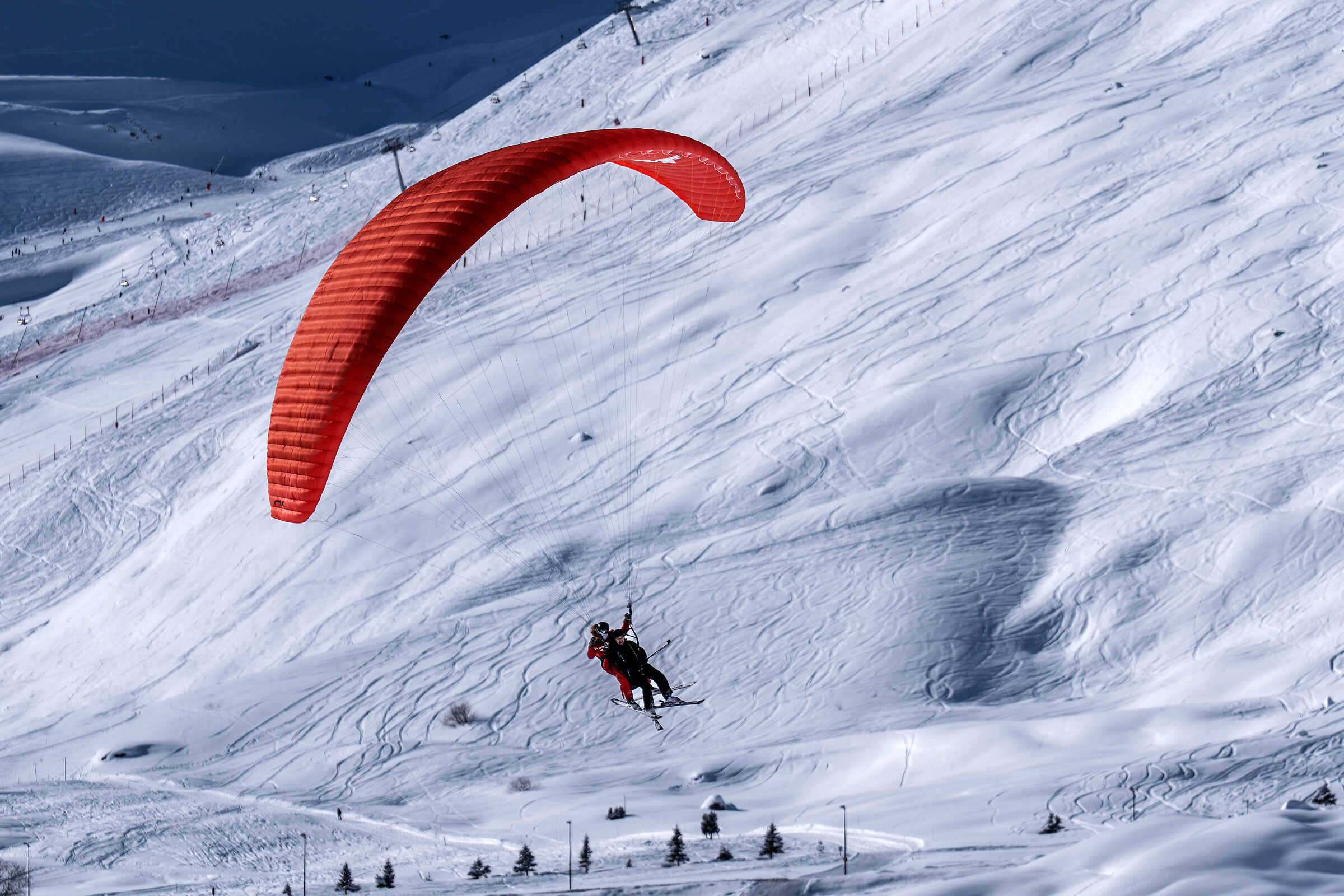 Gliding from the mountains