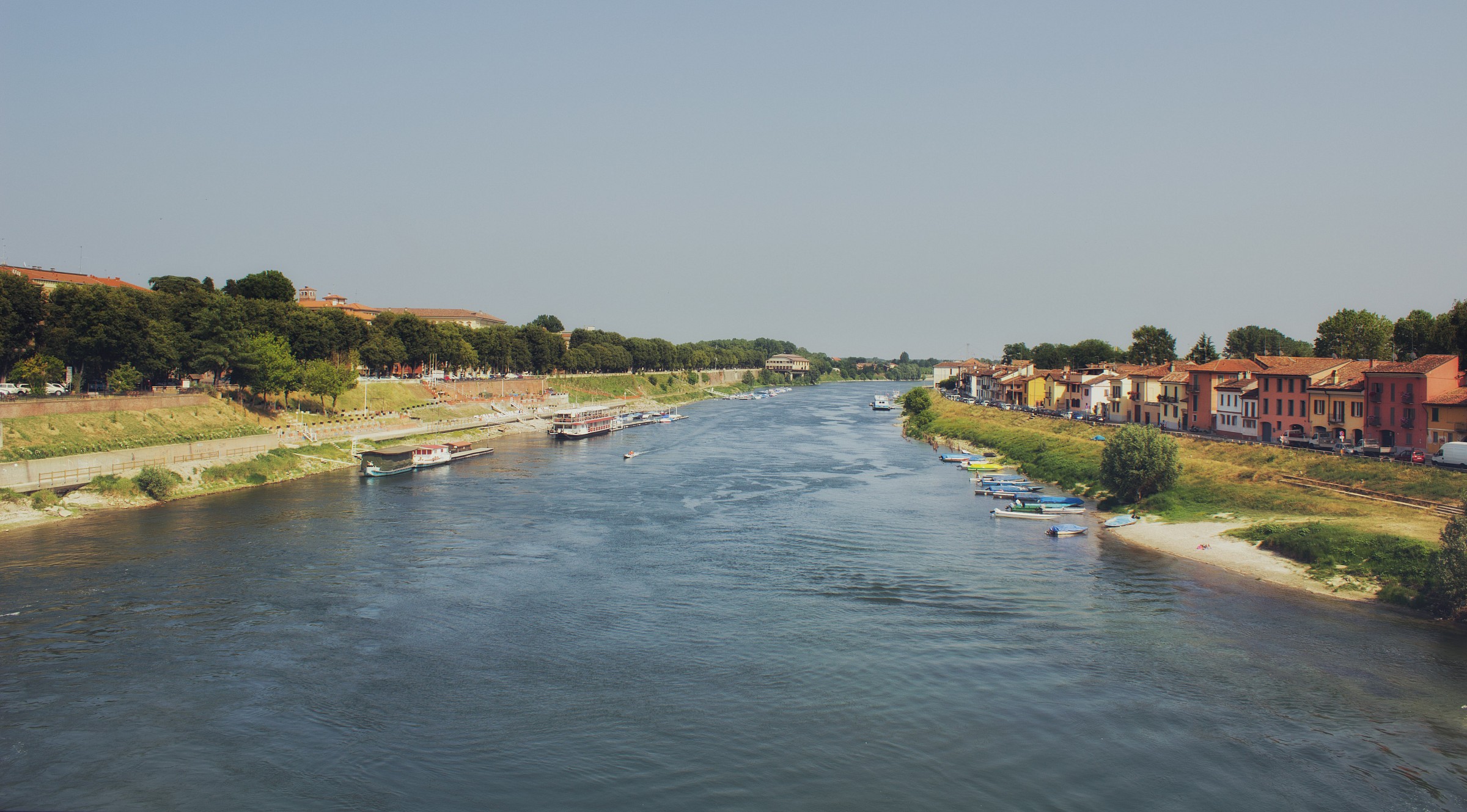 Ticino river view Ponte Vecchio