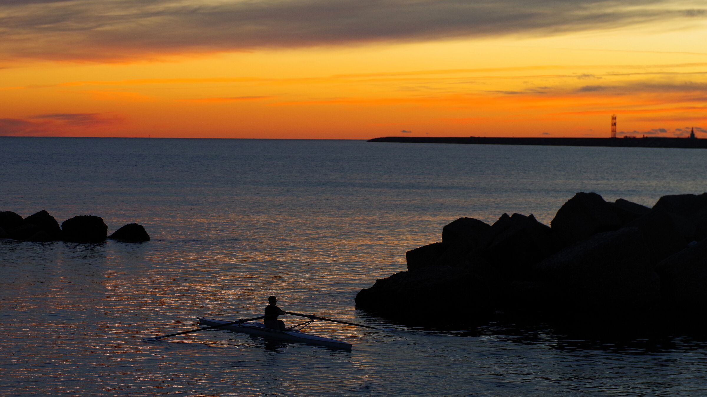 Allenamento al tramonto