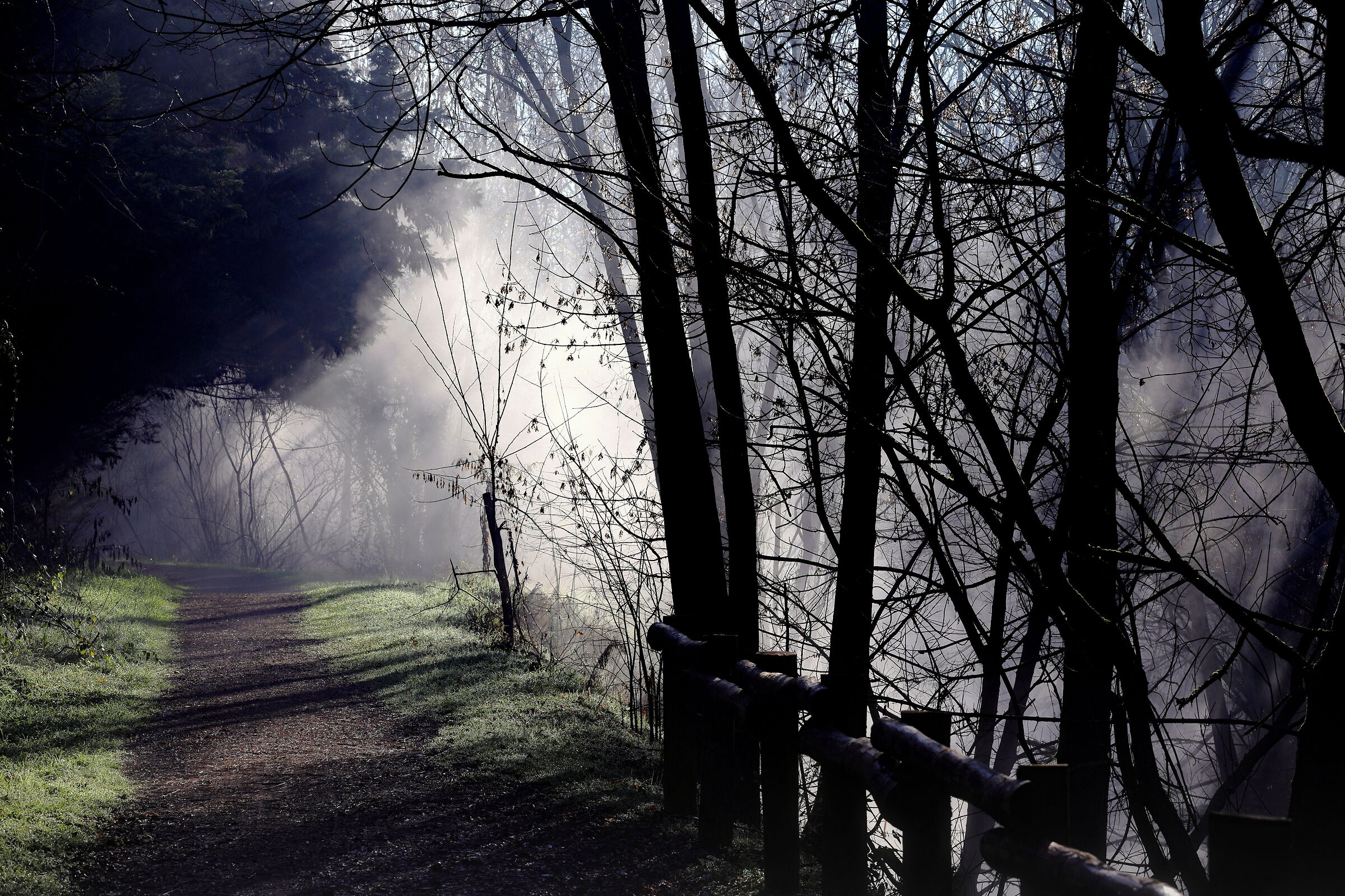 As the fog clears.