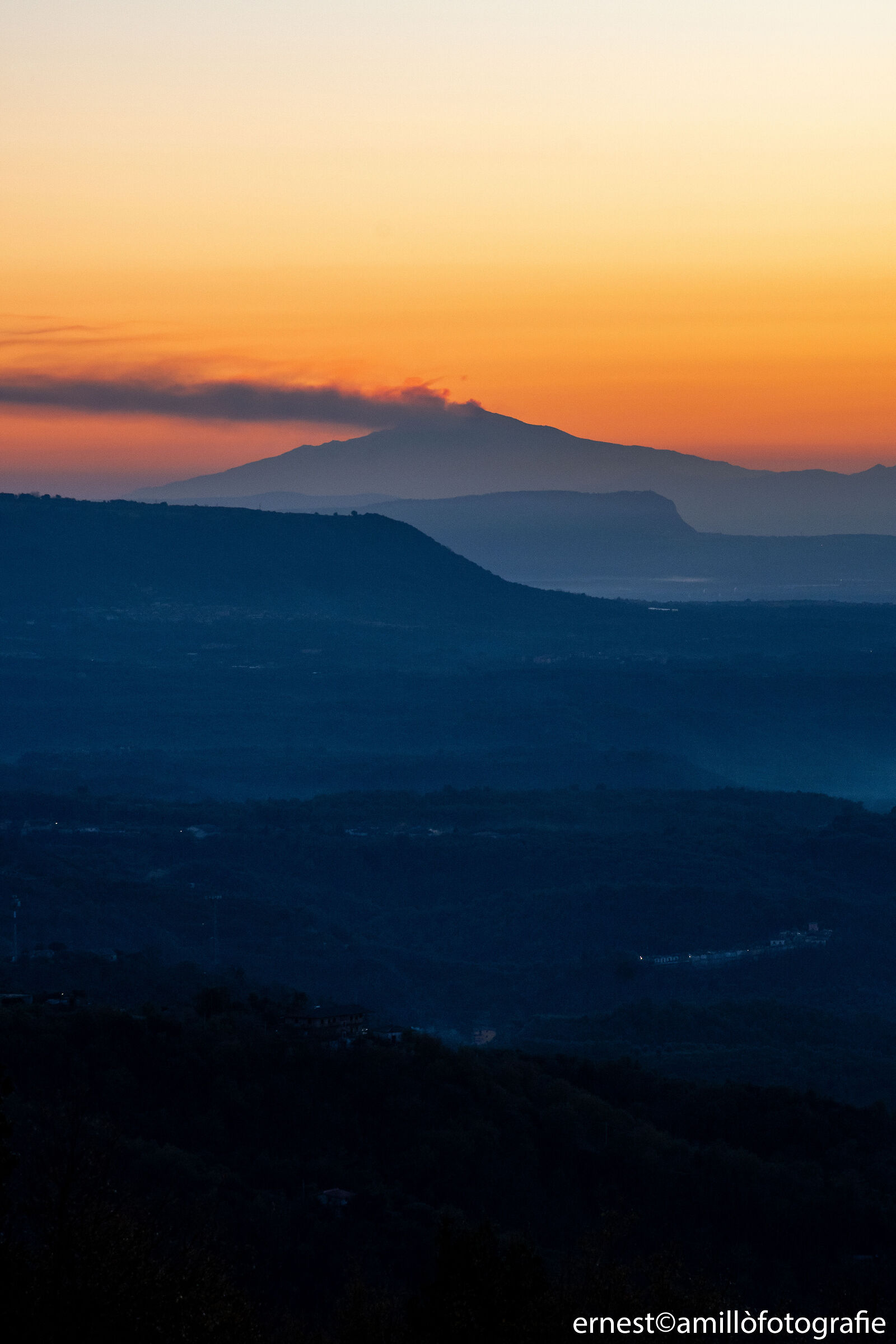 Sunset on Mount Etna from Pizzoni (VV)