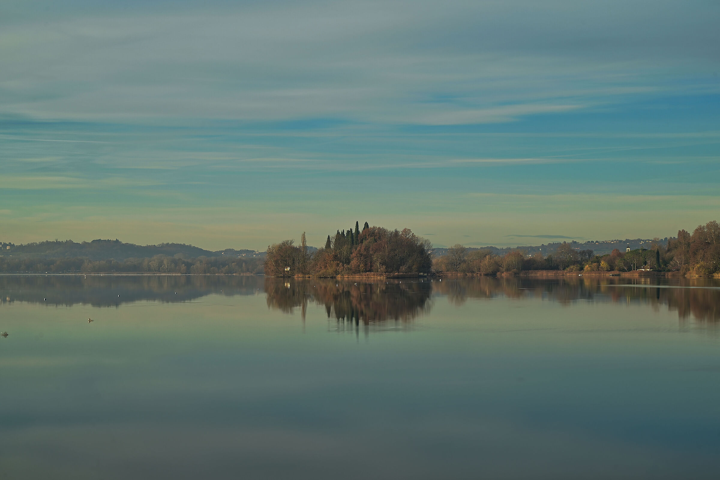 Small island on the lake