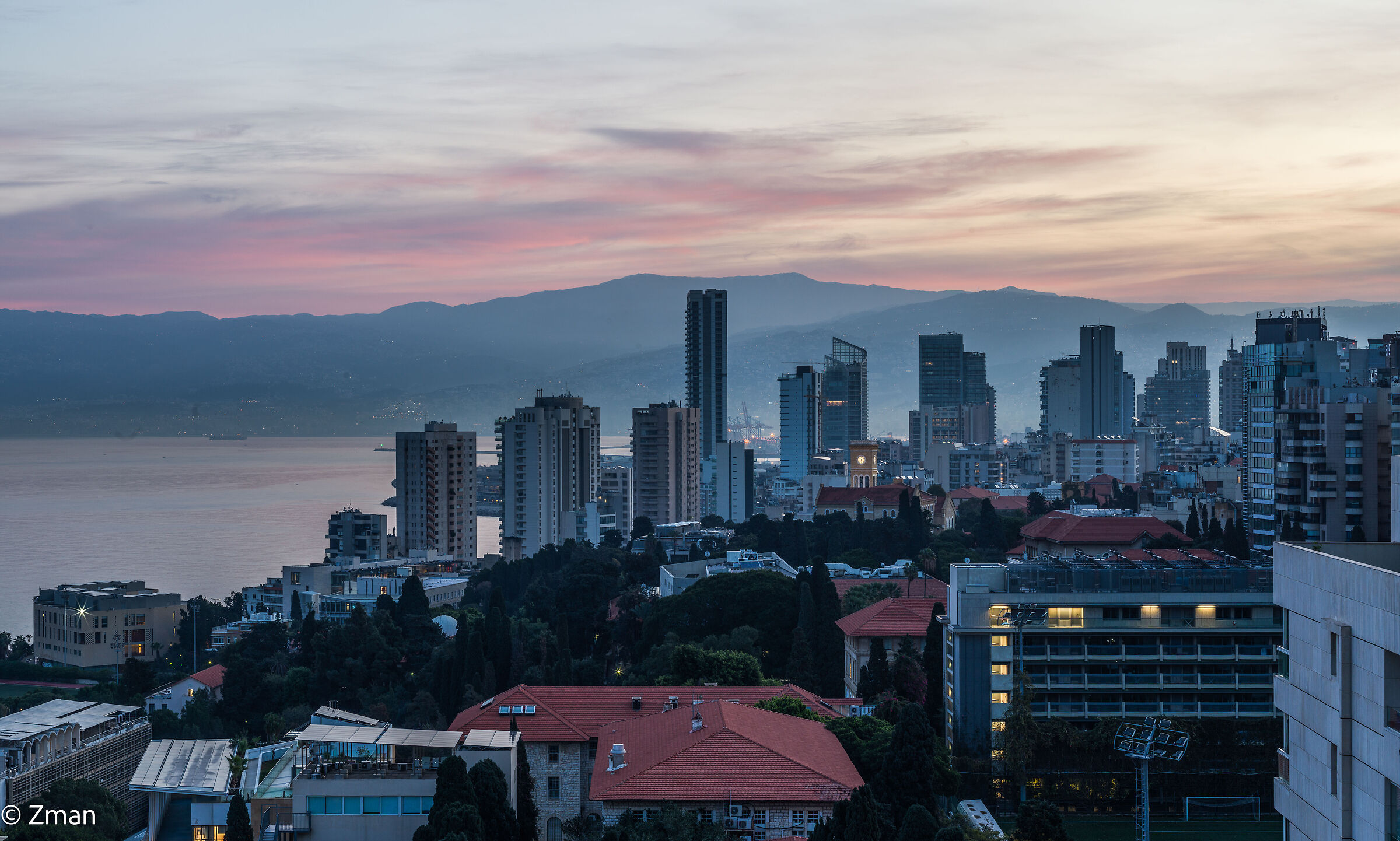 Sunrise in a Cold Day in Beirut