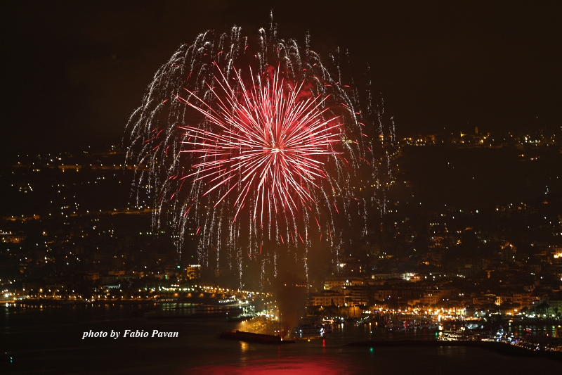 Fireworks in the Gulf of Sanremo
