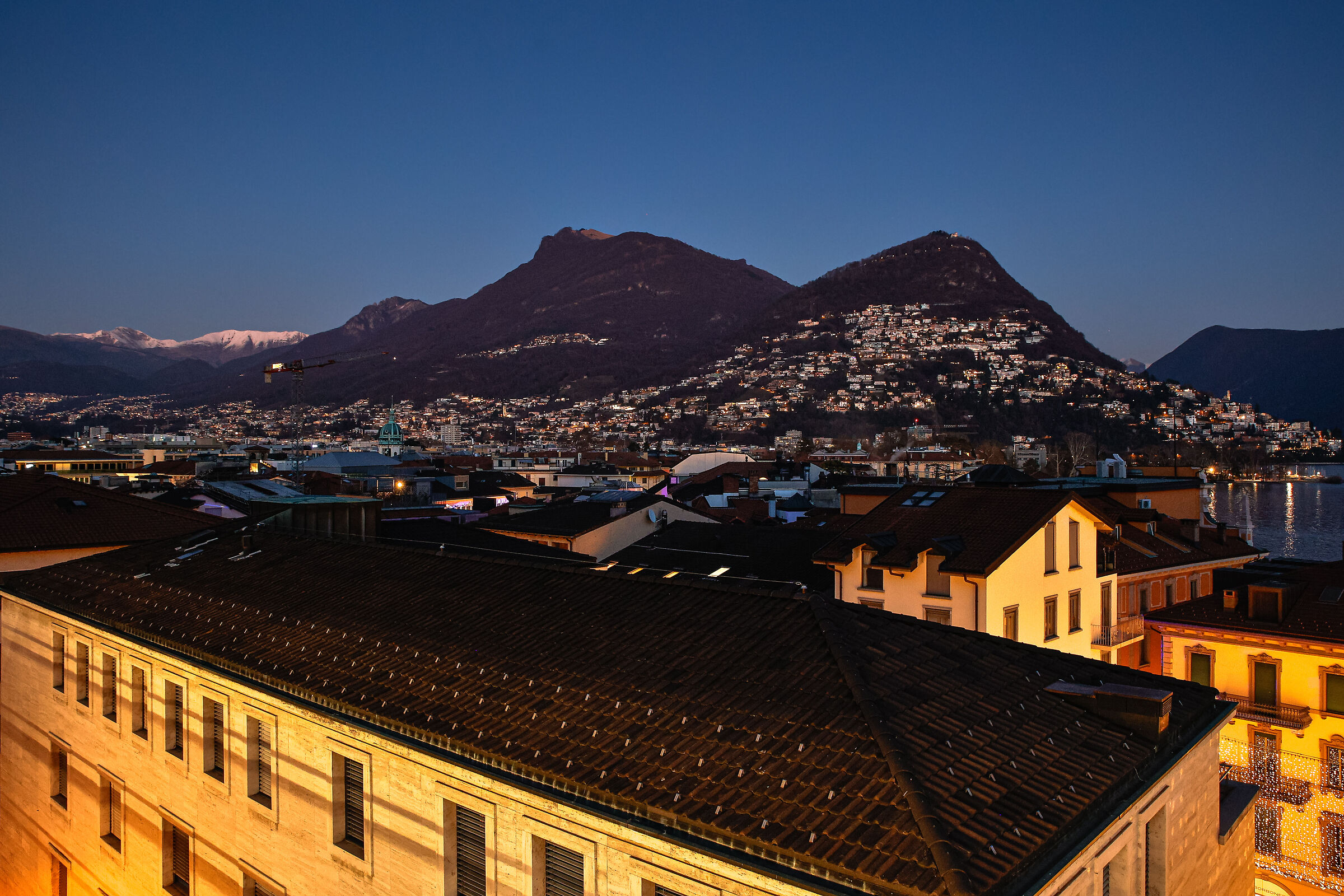 Monte Brè at the blue hour