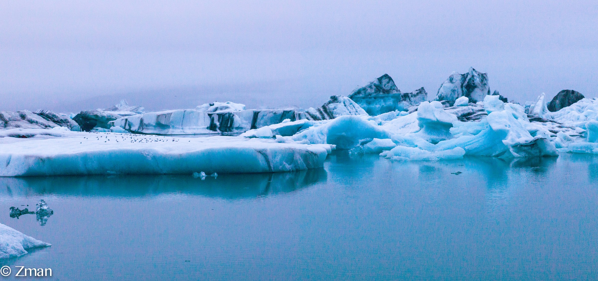 Floating Glacier Snow