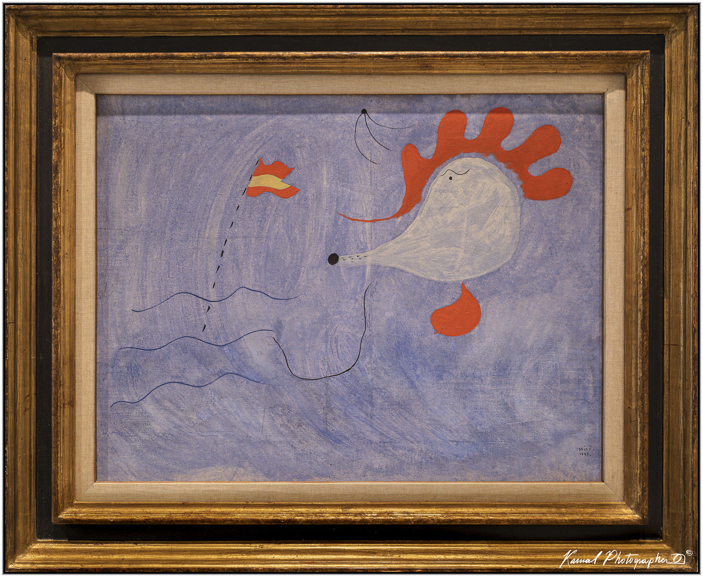 Donna e cane davanti alla luna Joan Miró