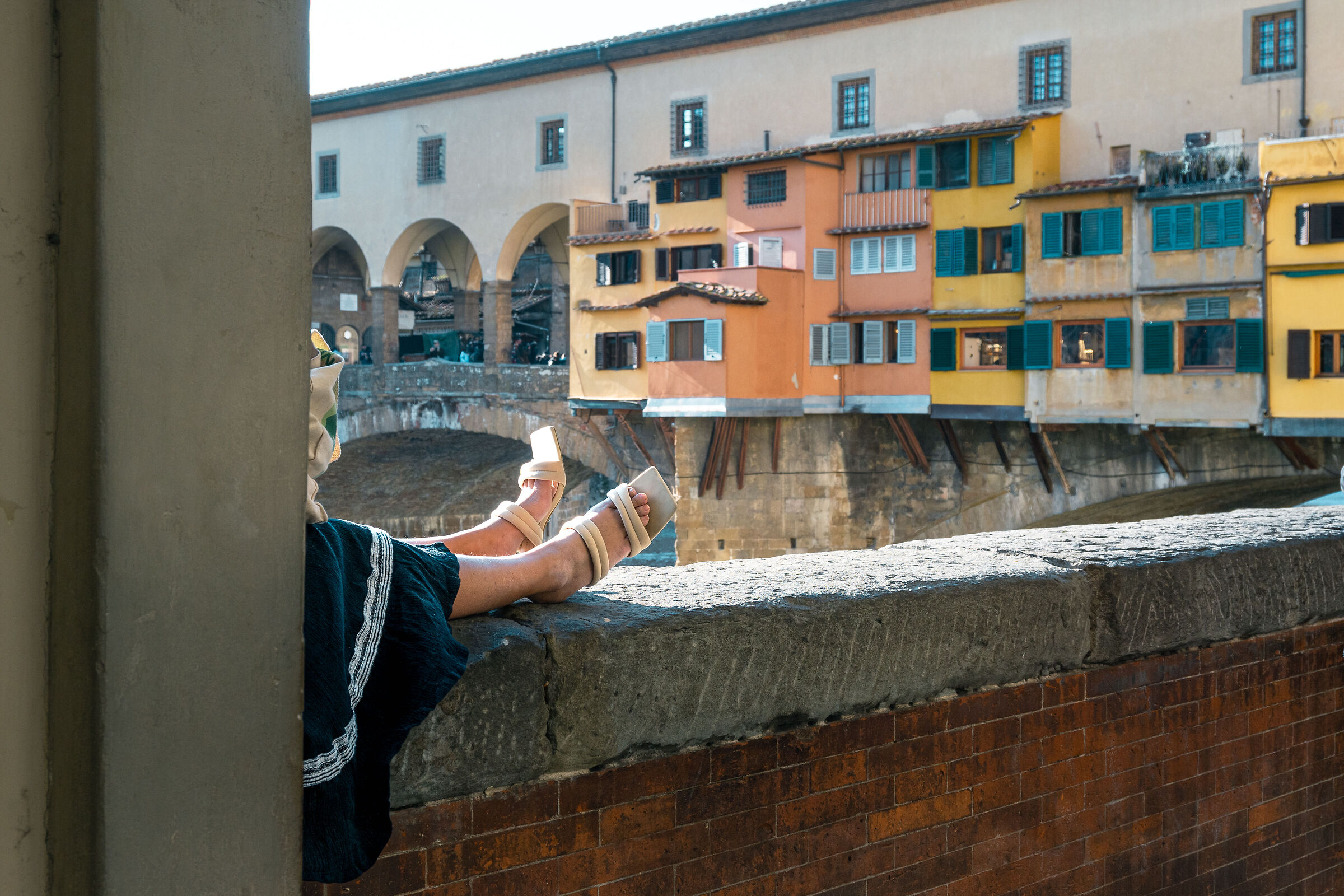 Sandals in January - Ponte Vecchio