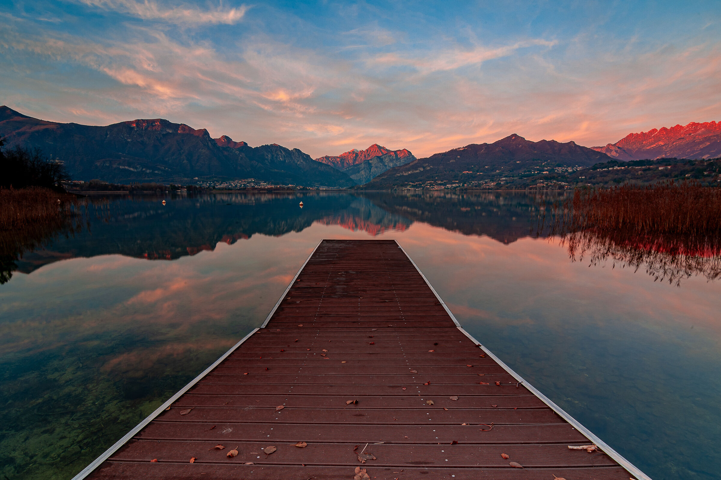 Sunset over the lake