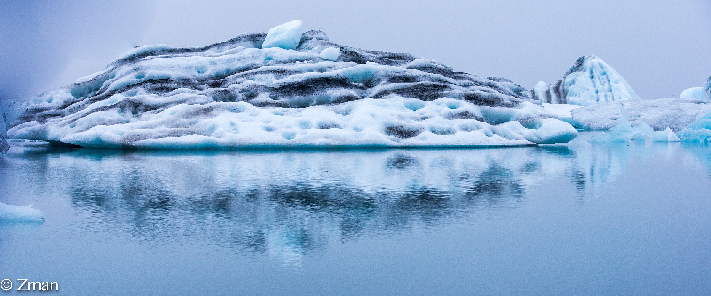 Floating Glacier Snow