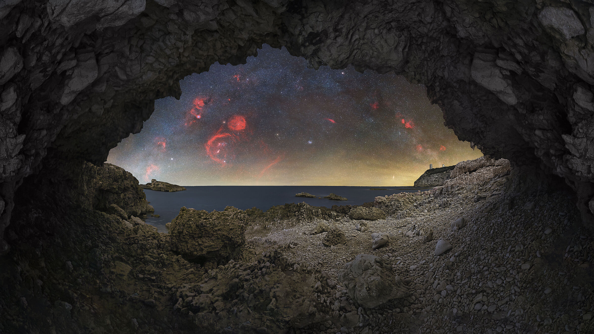The arc of the winter milky way on Capo Mannu