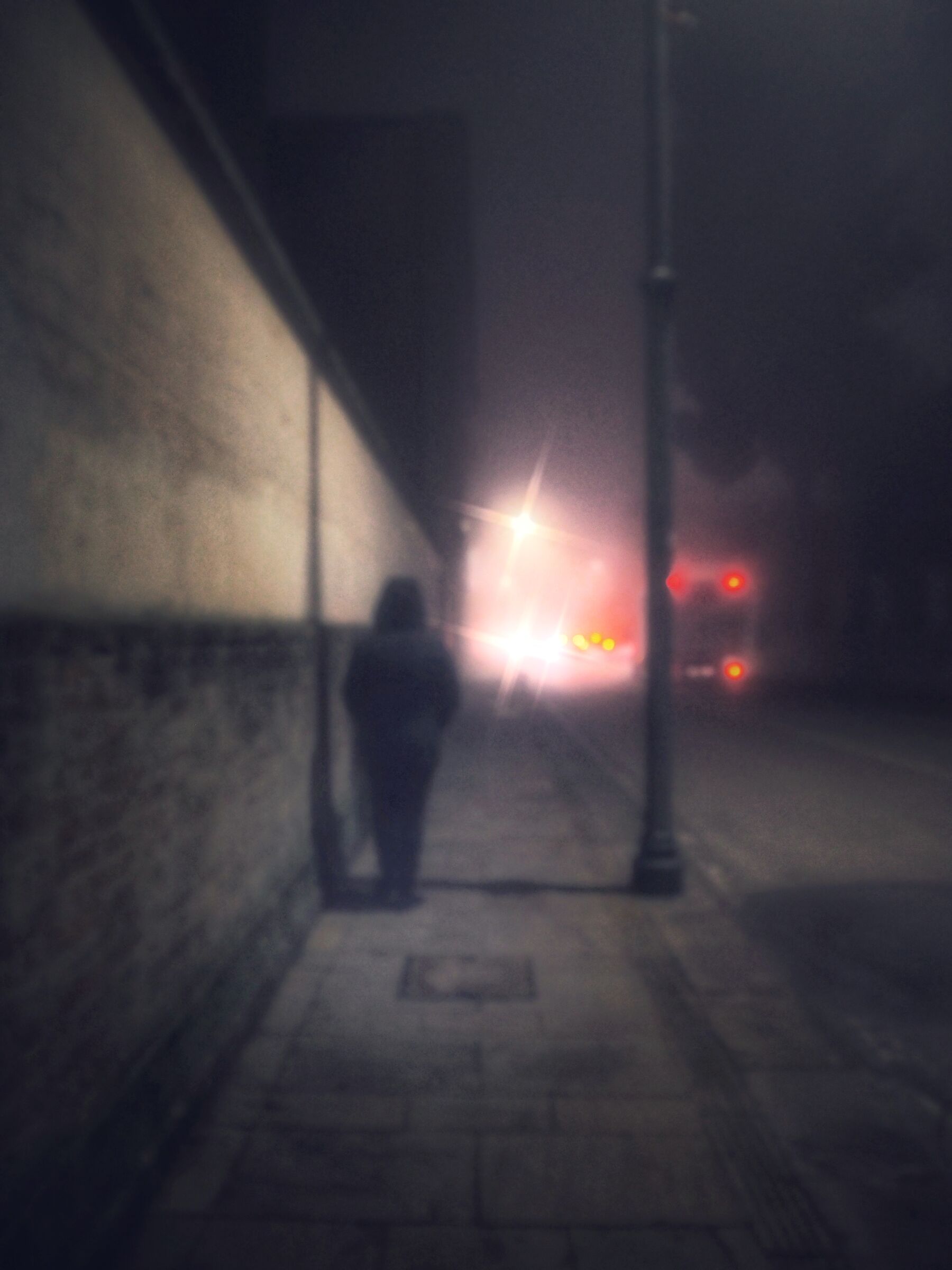 A foggy evening