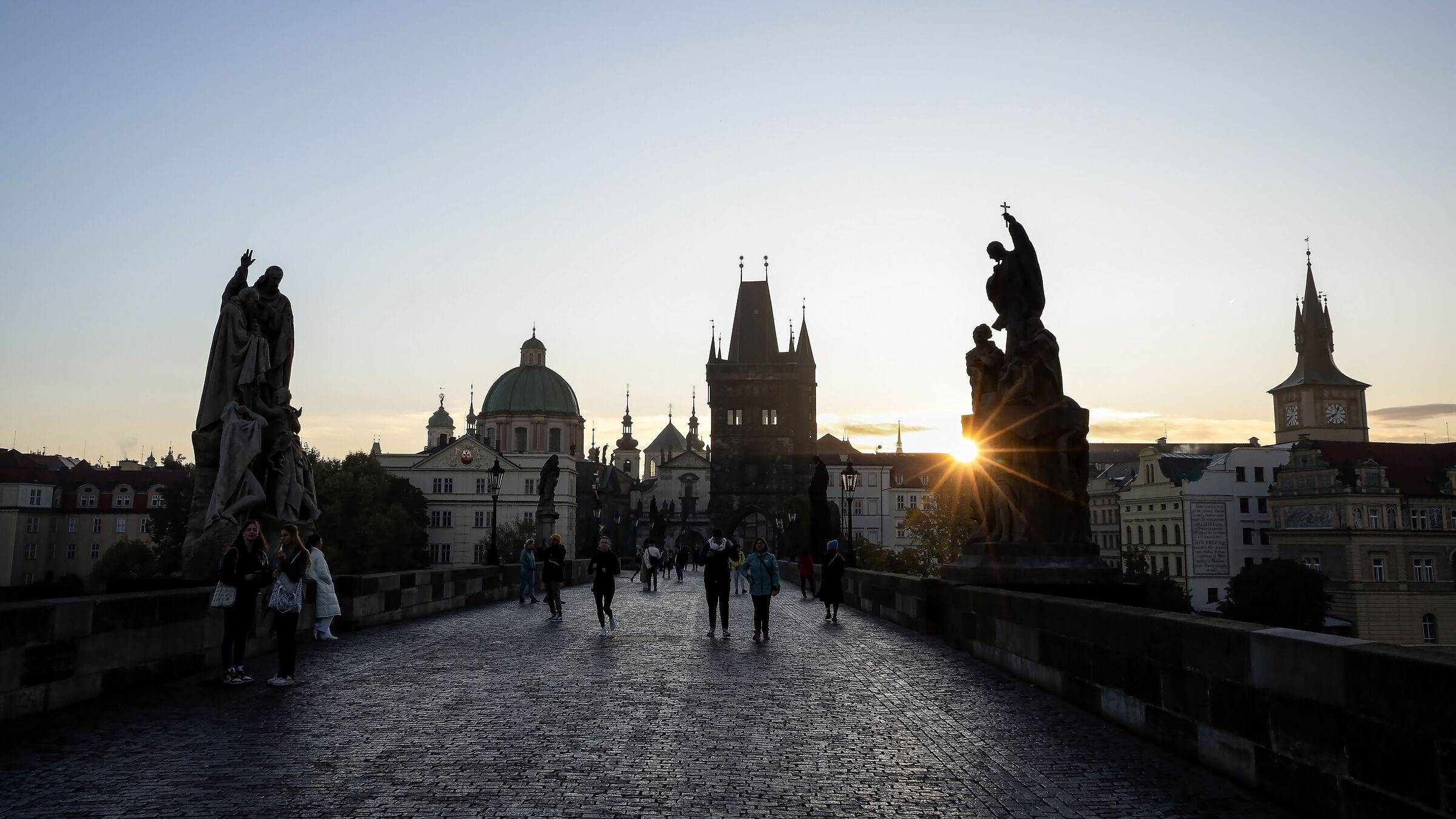 Prague - Charles Bridge at sunrise