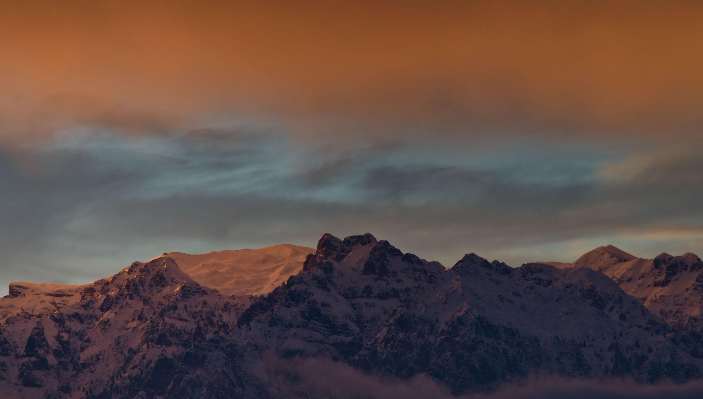 Finestra sul Pasubio al tramonto