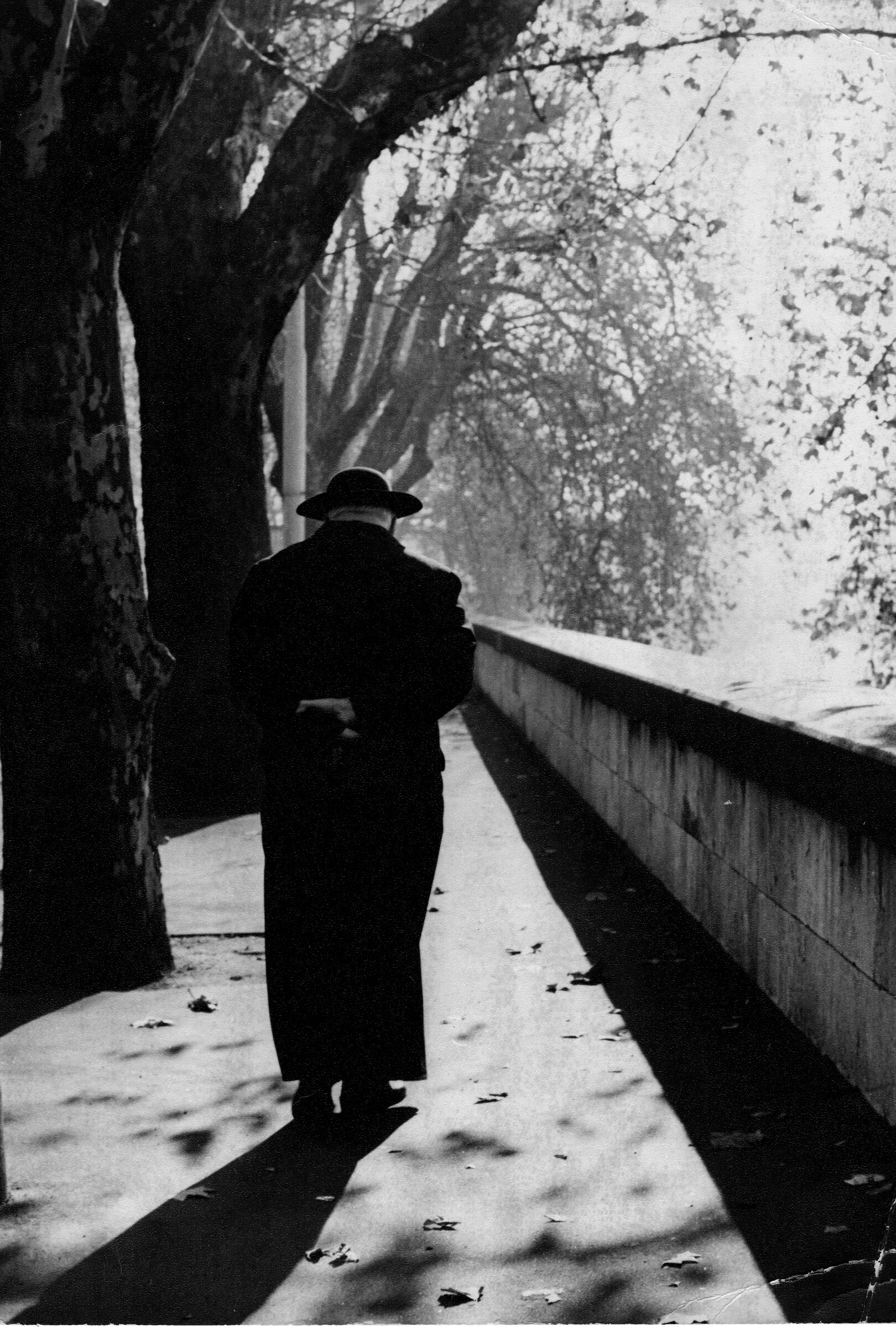 Priest in reflection