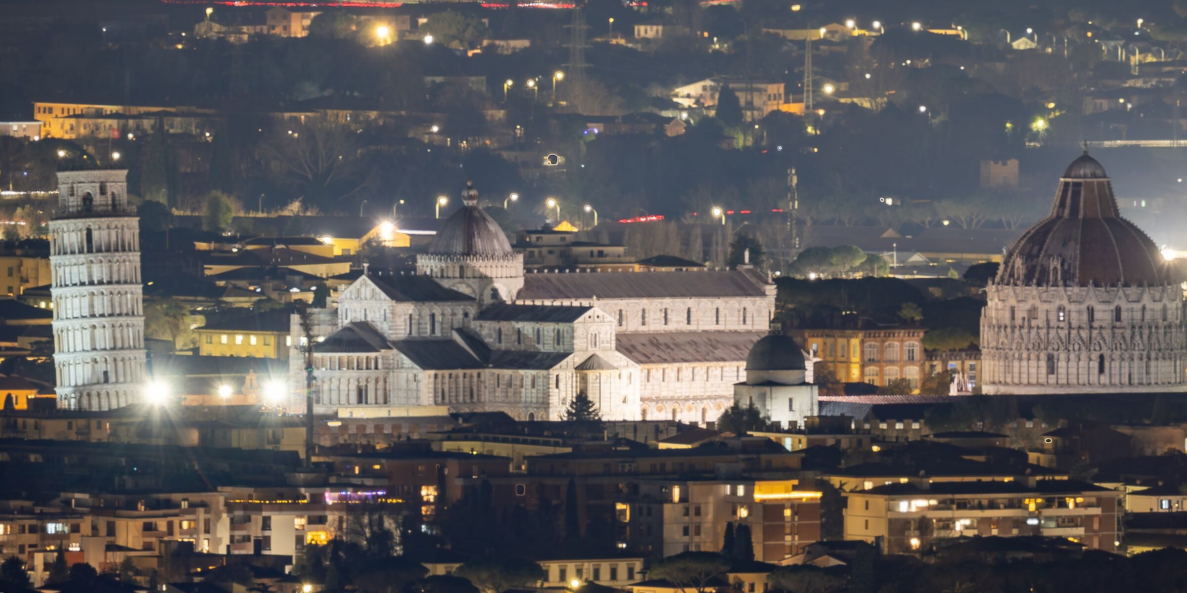 Piazza dei Miracoli seen from an unusual perspective