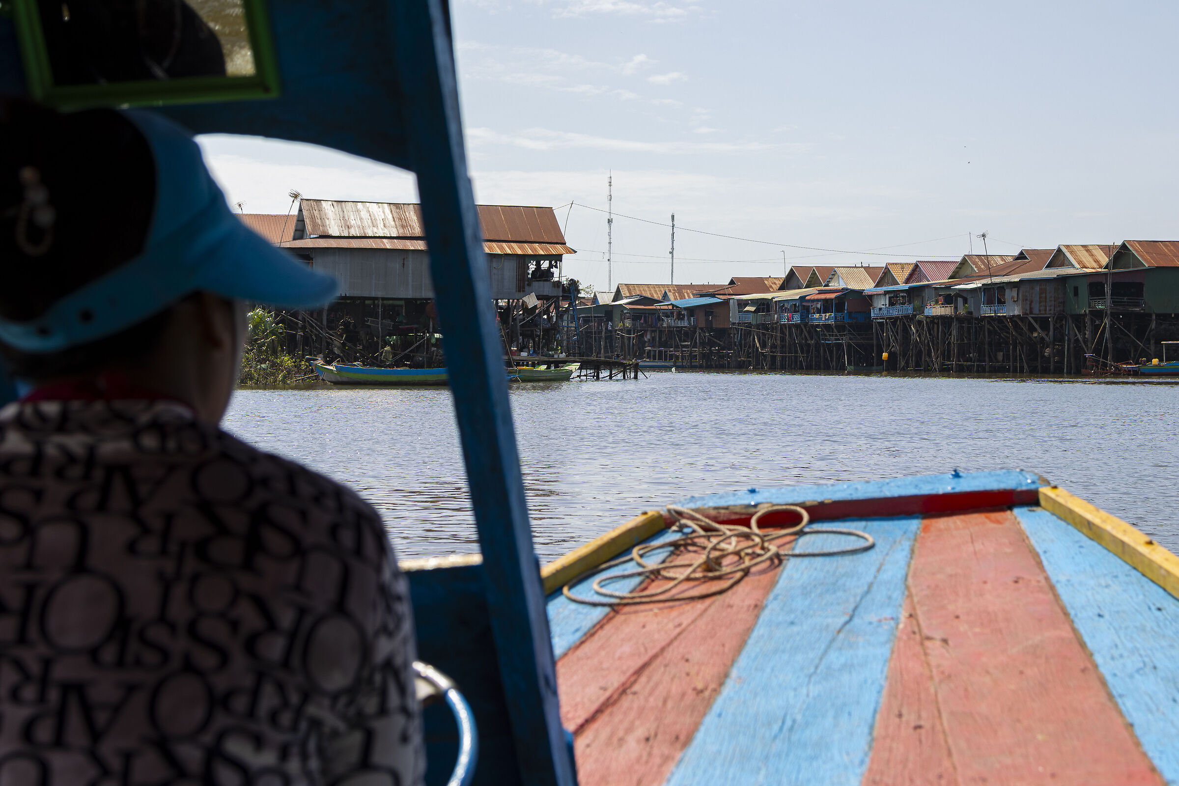 Arrival at the stilt houses