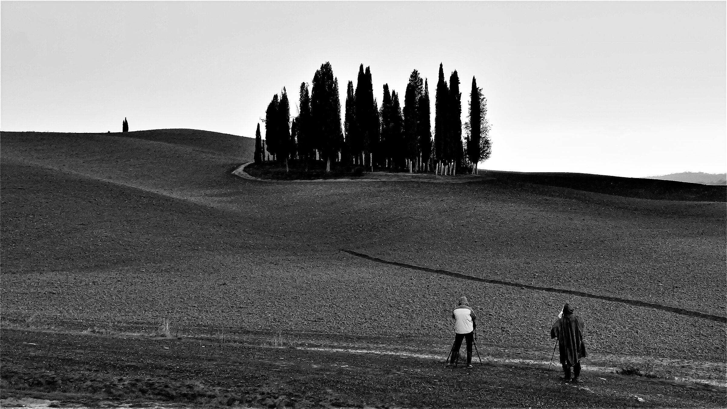 Photographing in the rain in Tuscany
