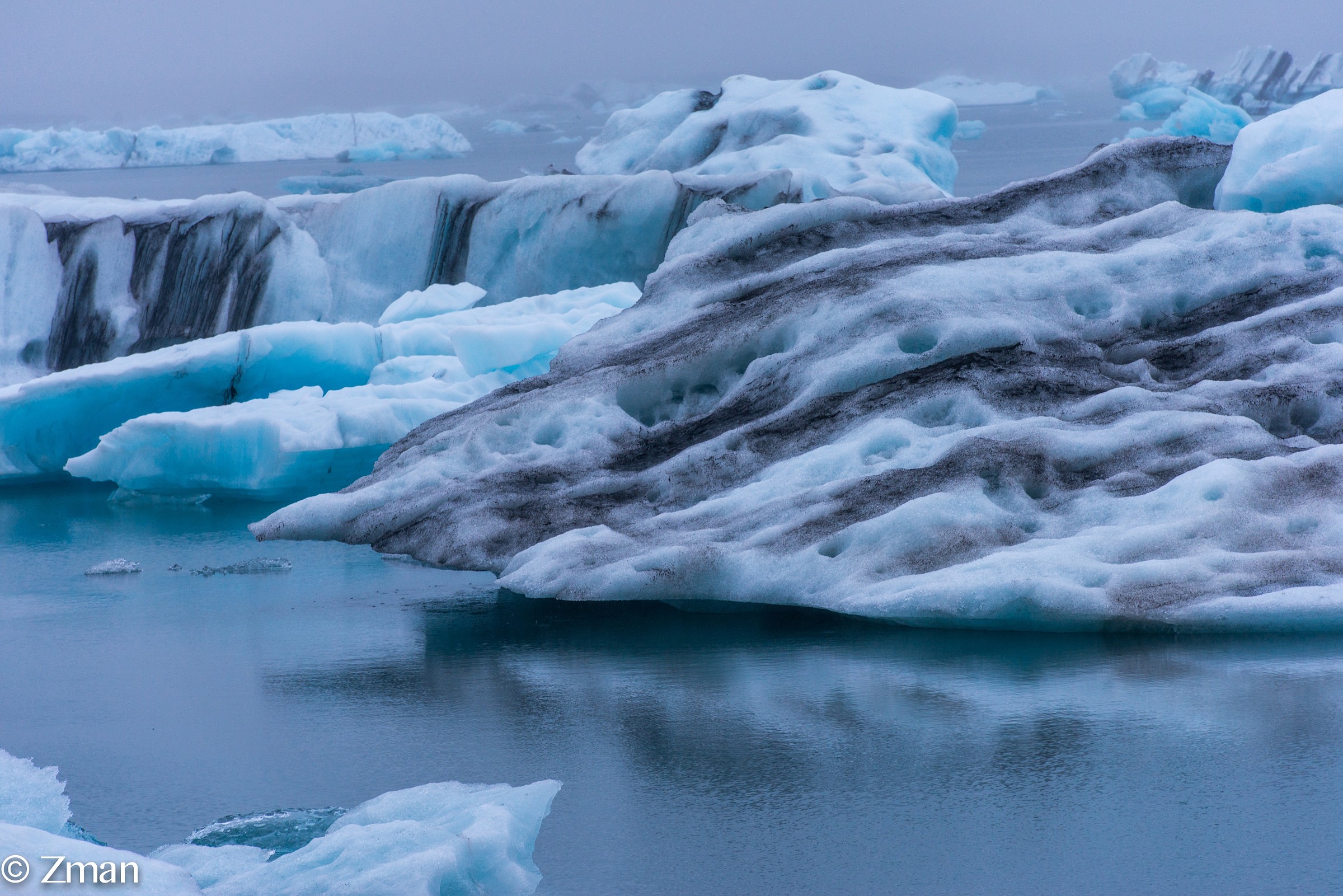 Floating Glacier Snow