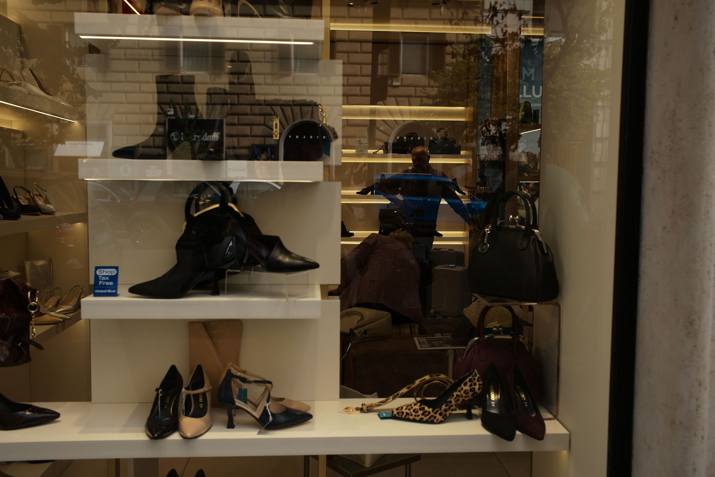 The shop windows