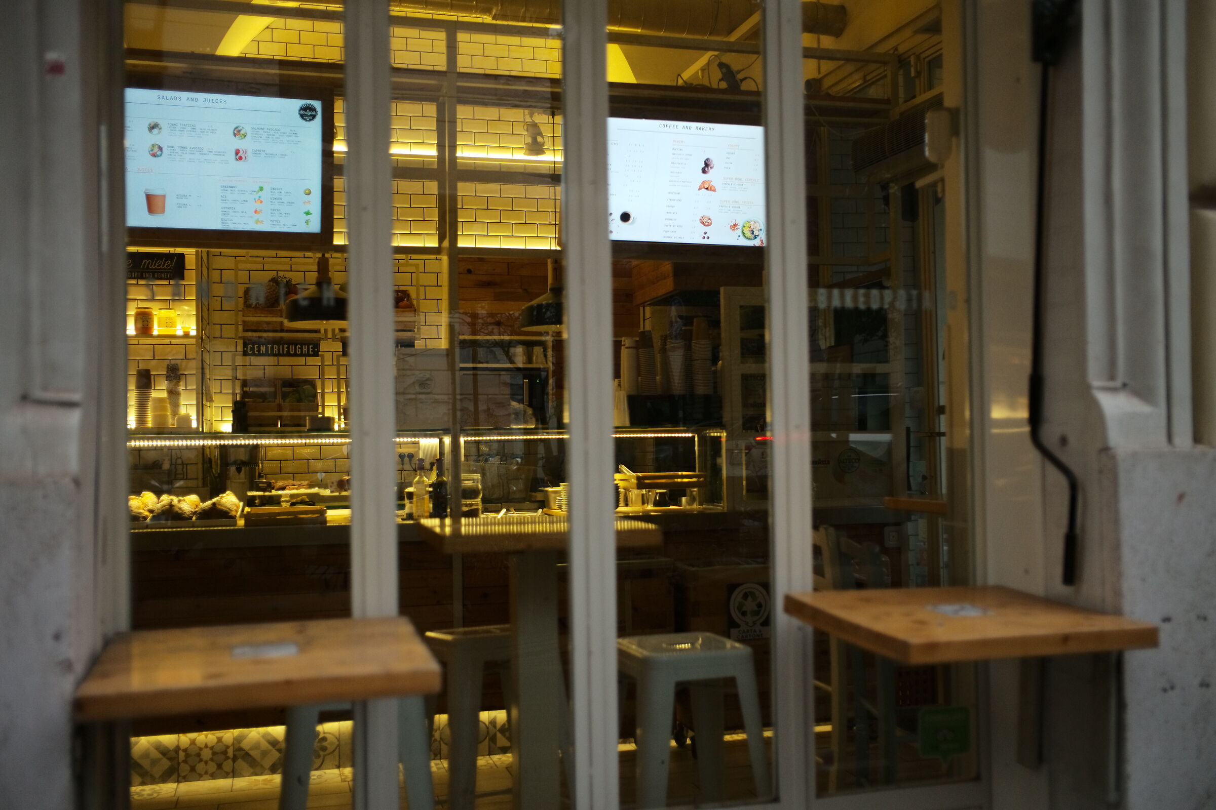 The shop windows