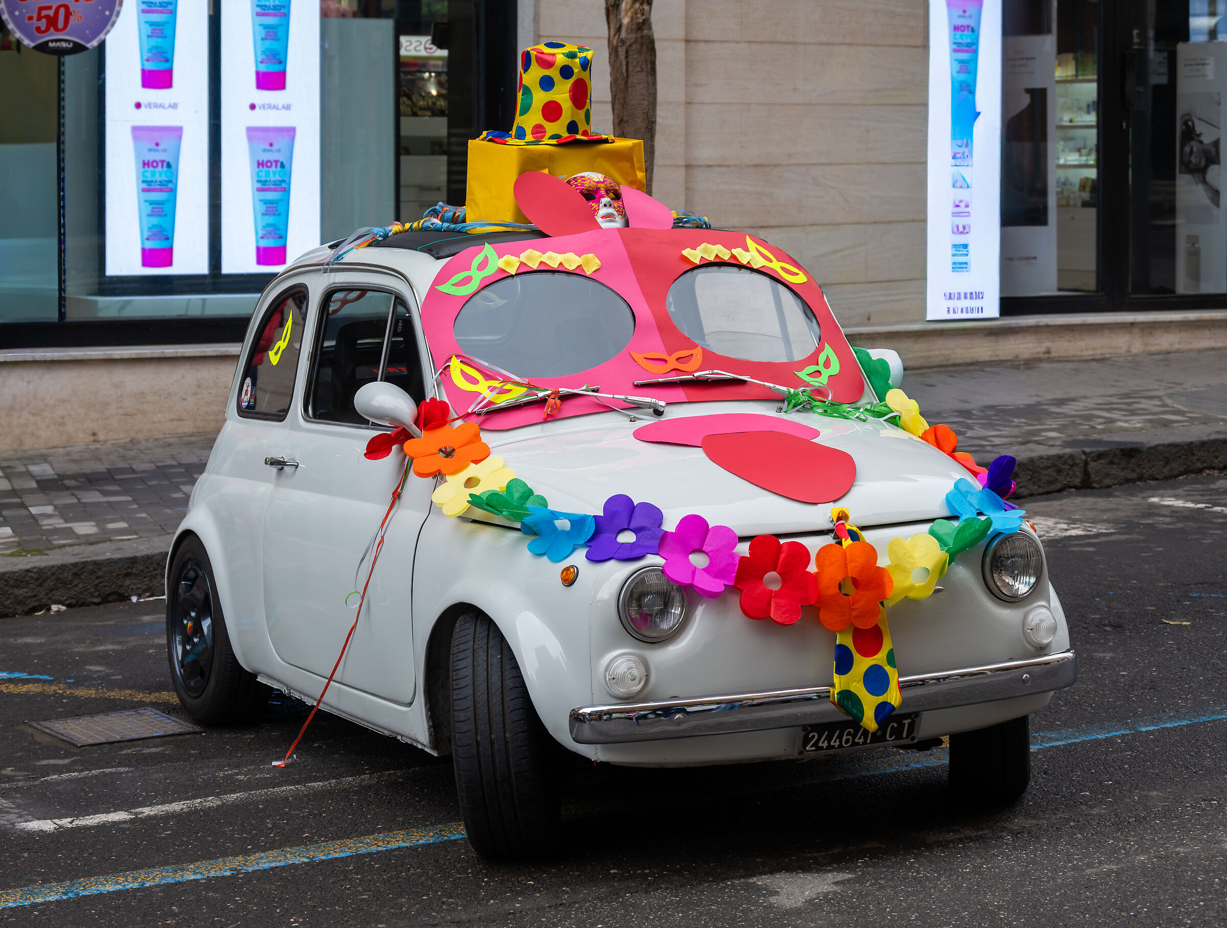 Auto d'epoca Mascherate al Carnevale di Acireale