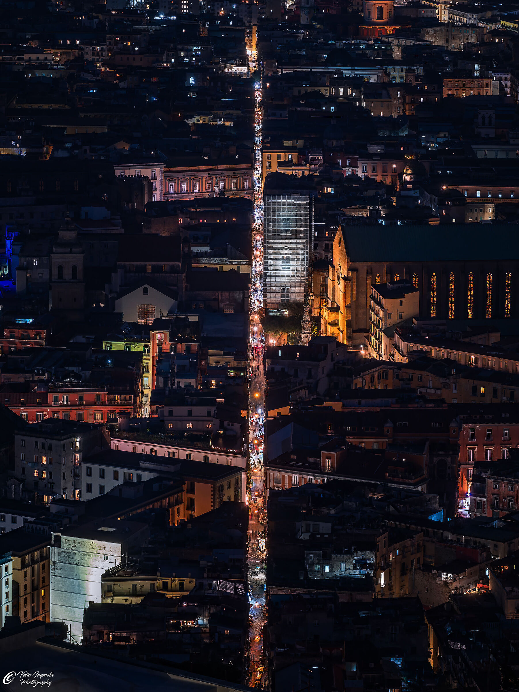 Spaccanapoli in the evening