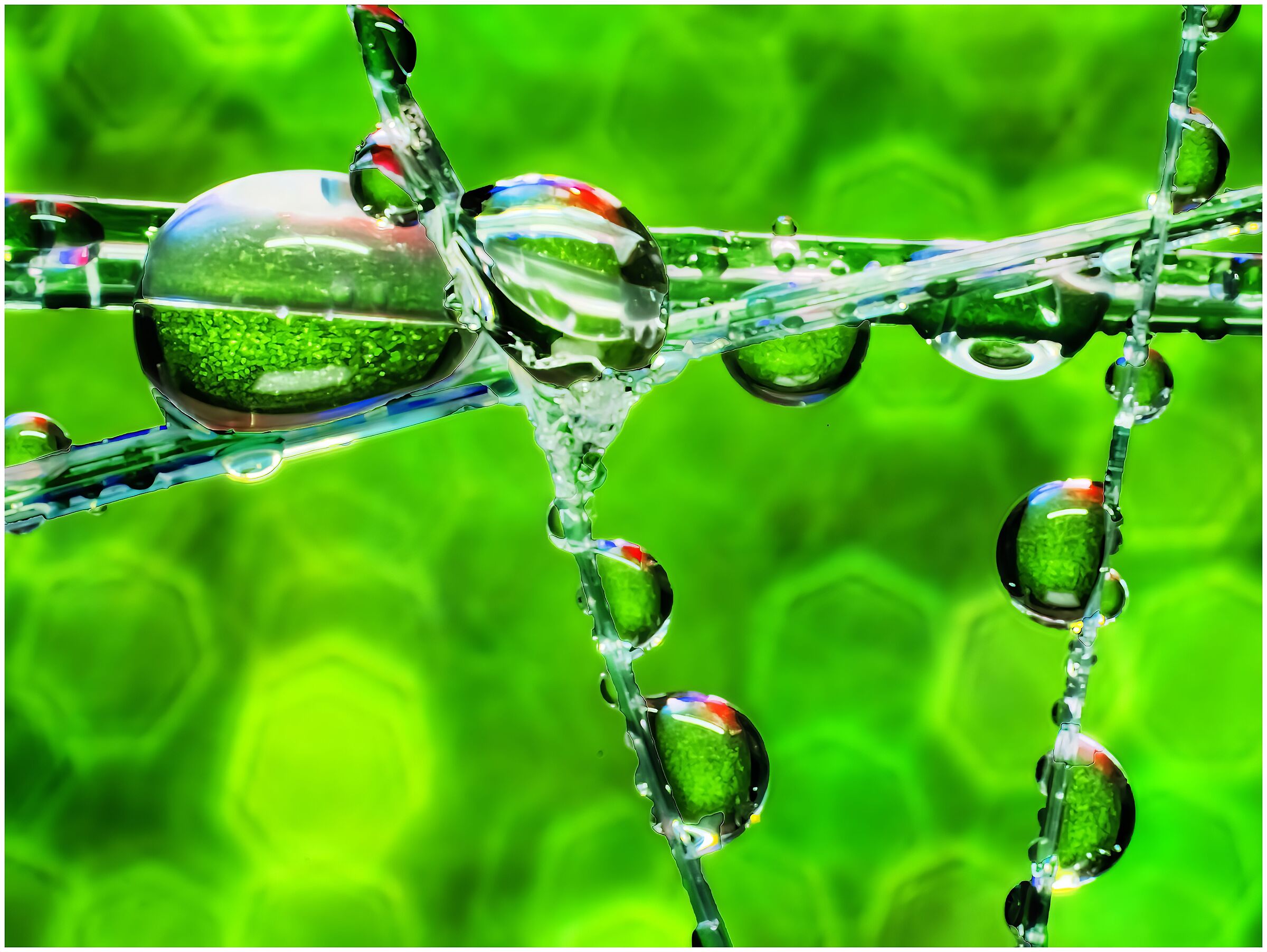 Linee forme e gocce d'acqua