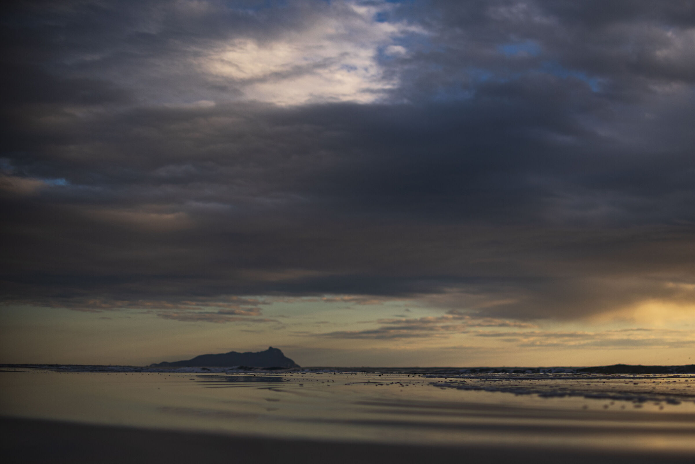 On the surface of the water