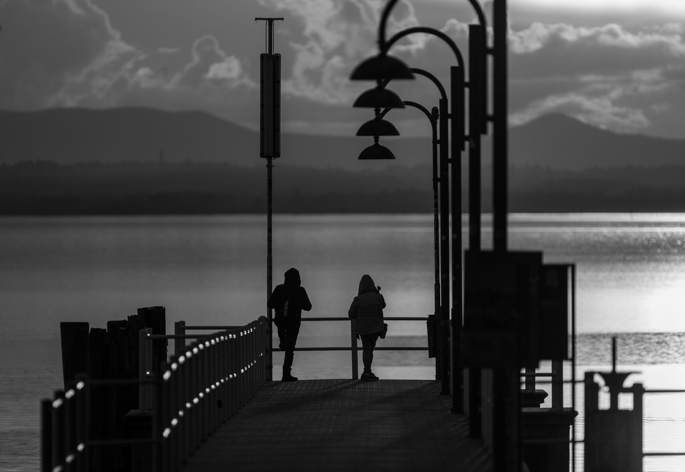At the lake in the evening