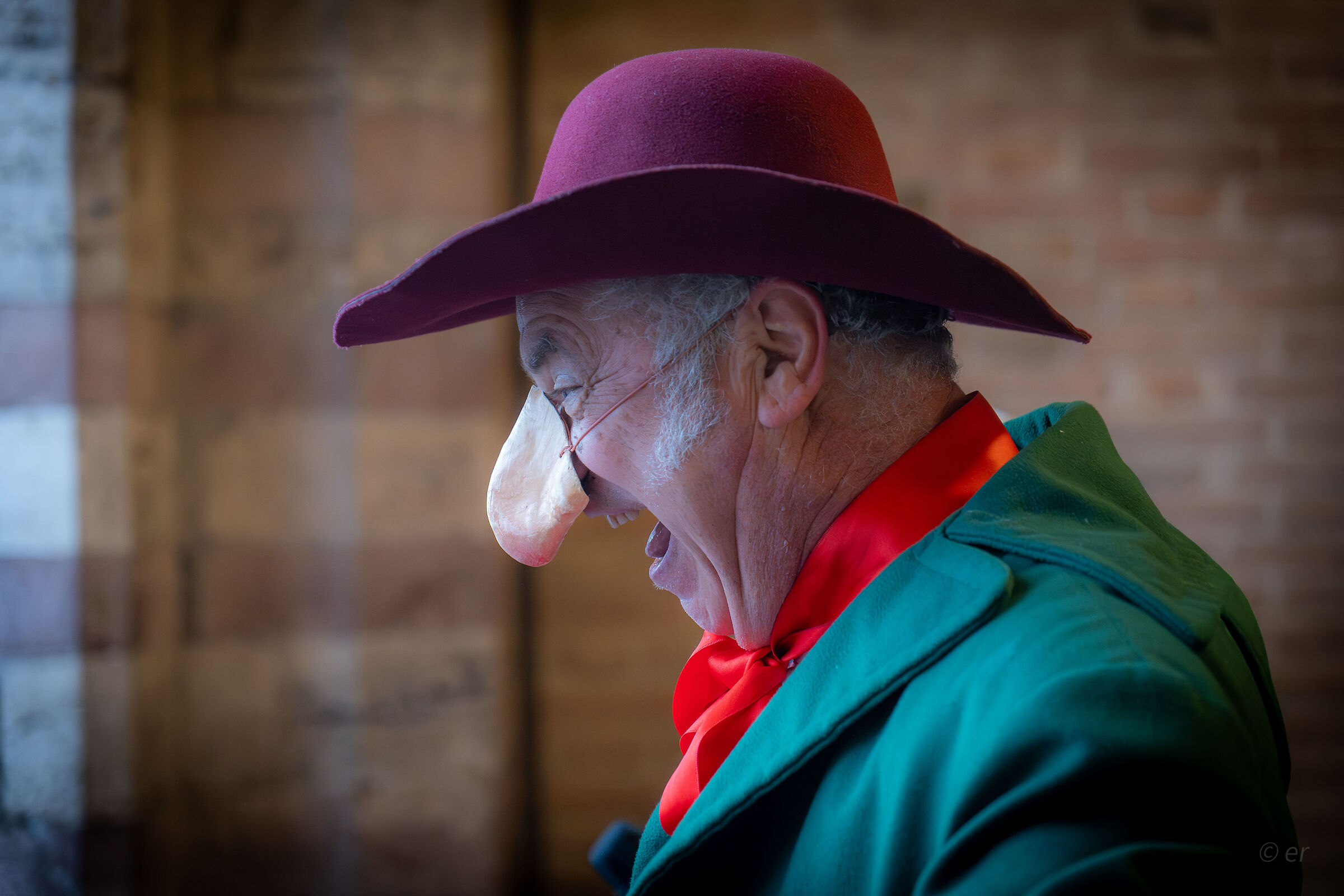 Typical Perugian mask "Il Bartoccio"