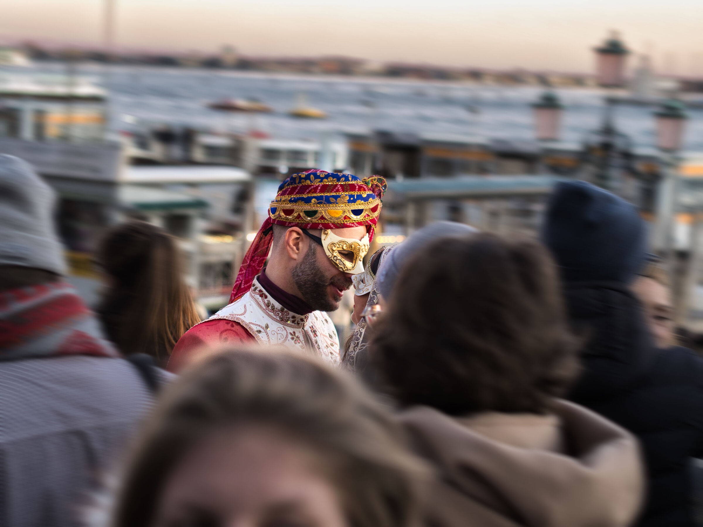 El carnevale a Venessia col bacio