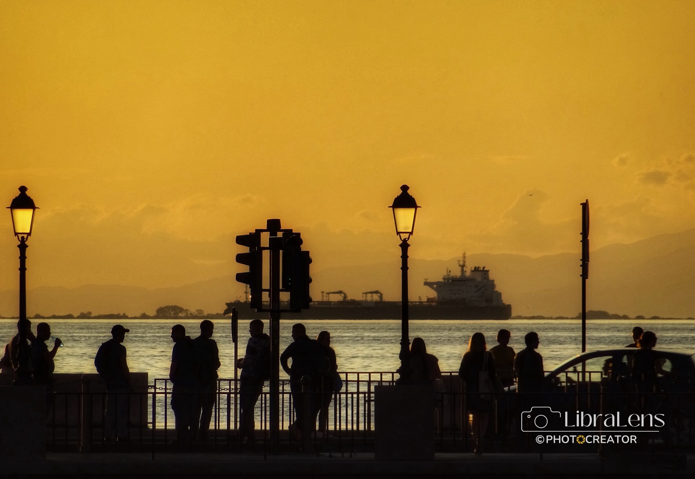 Sunset over the canal