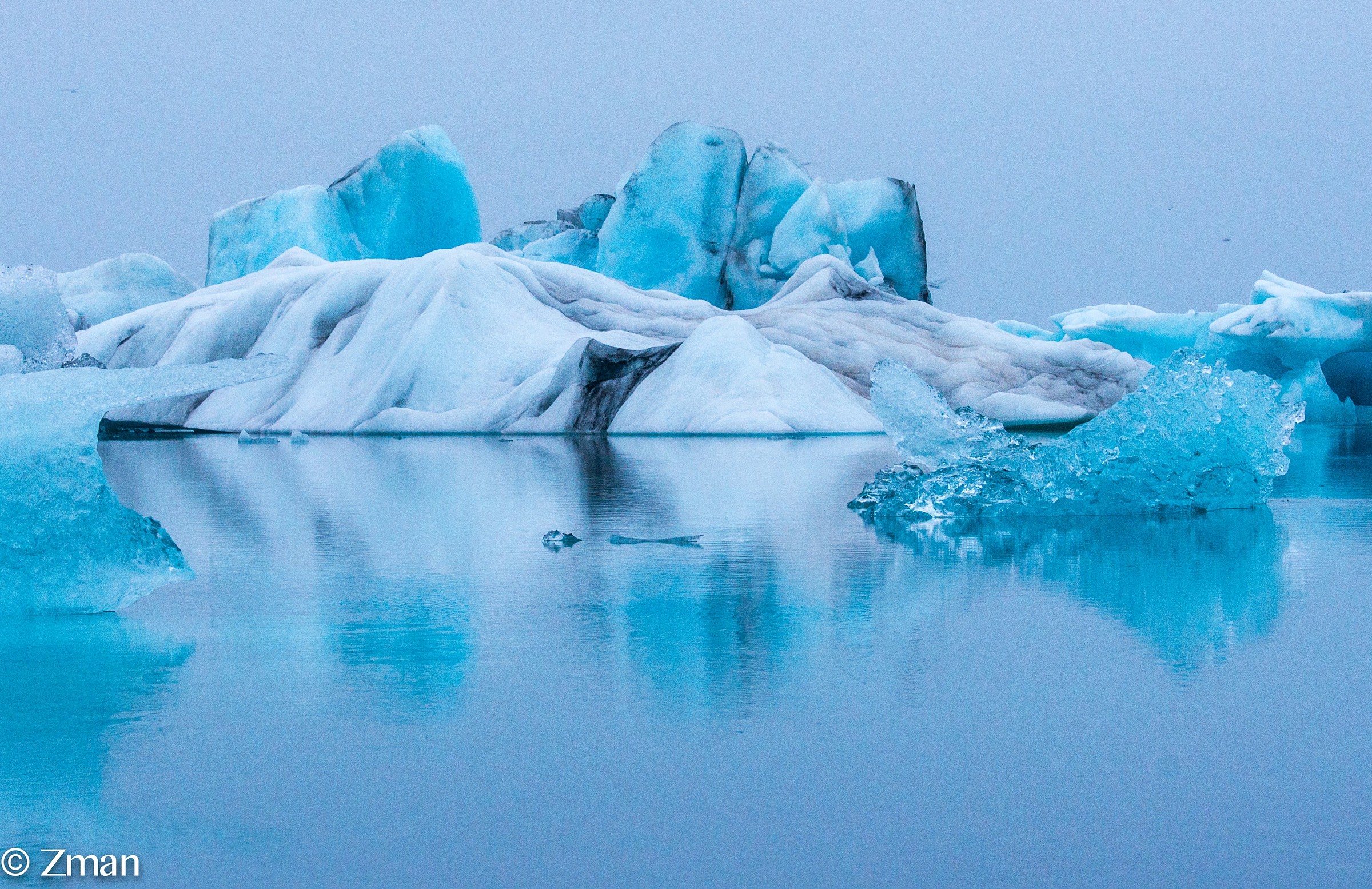 Floating Glacier Snow