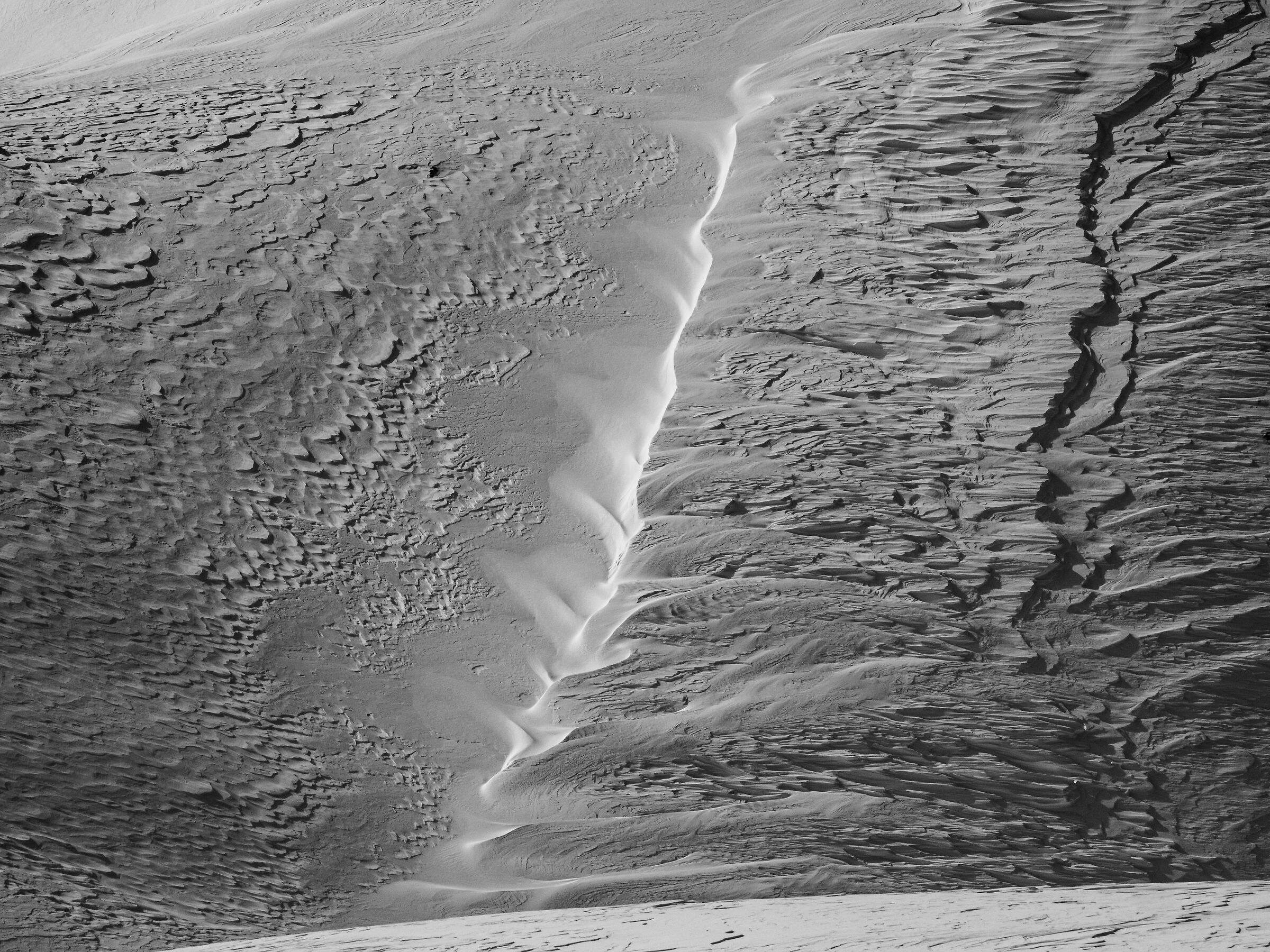 Fracture in the snow ...