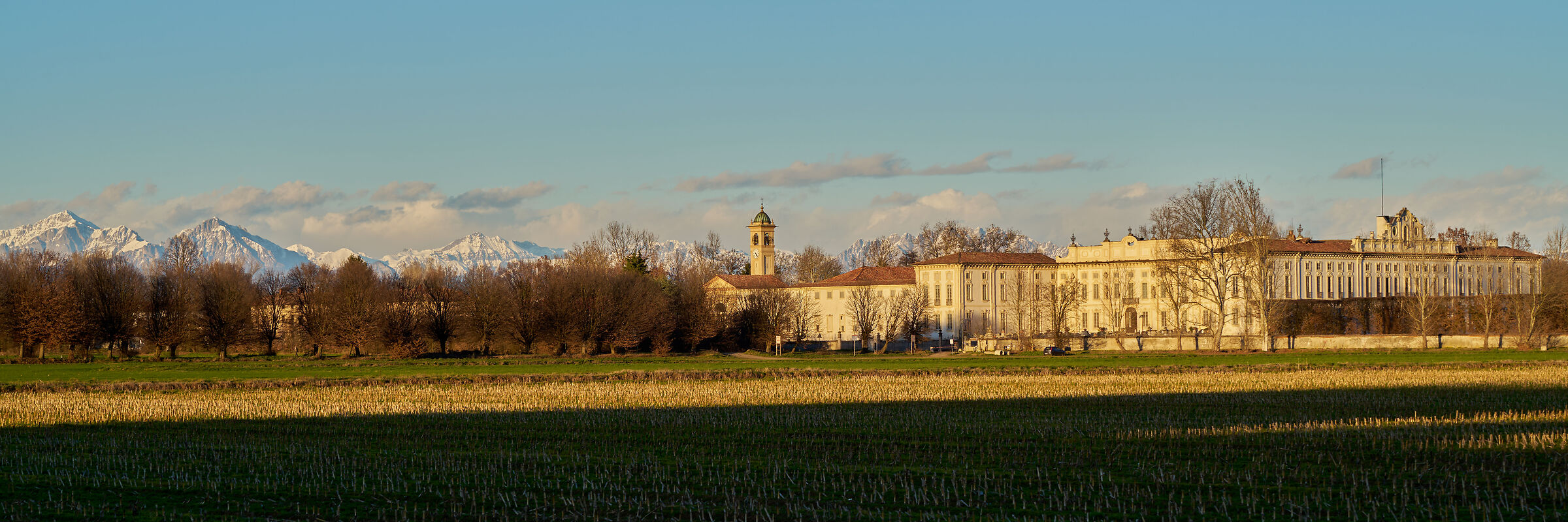 Tramonto invernale a Villa Arconati
