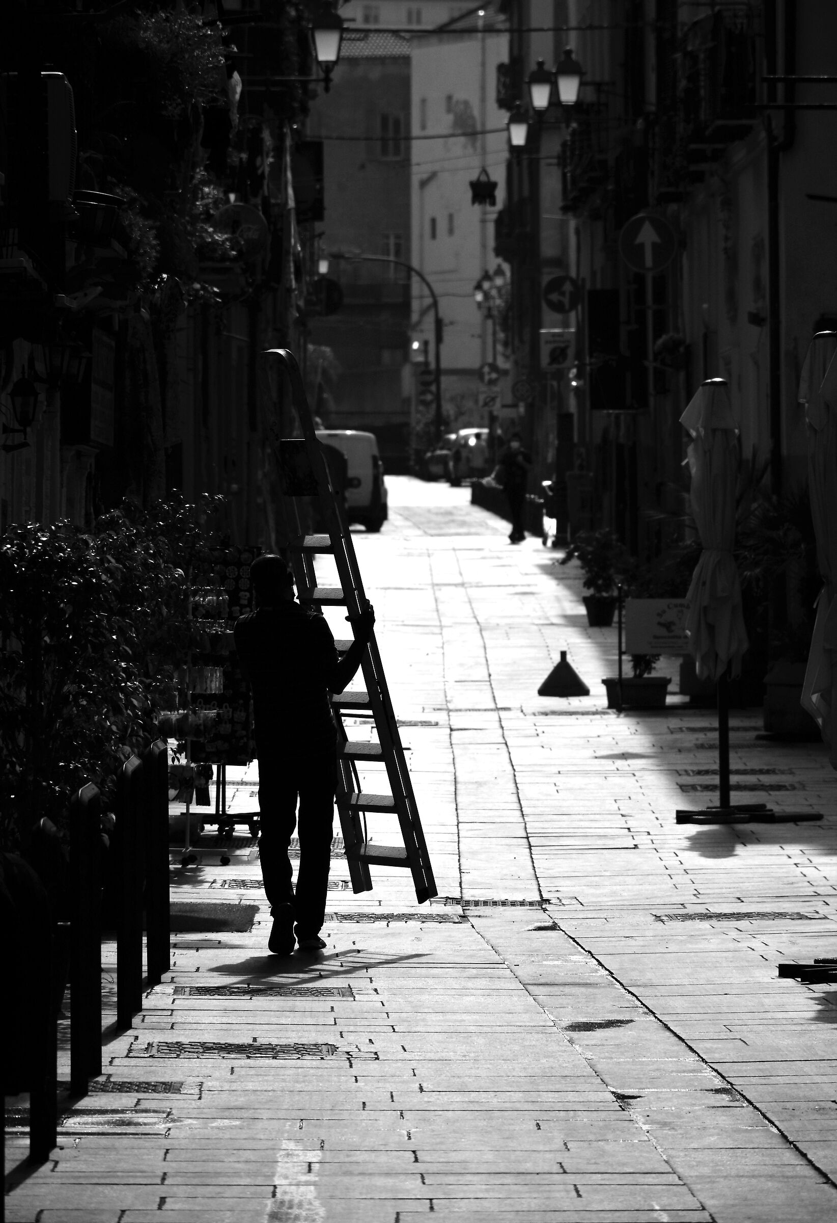 Do you get off or do I go up?