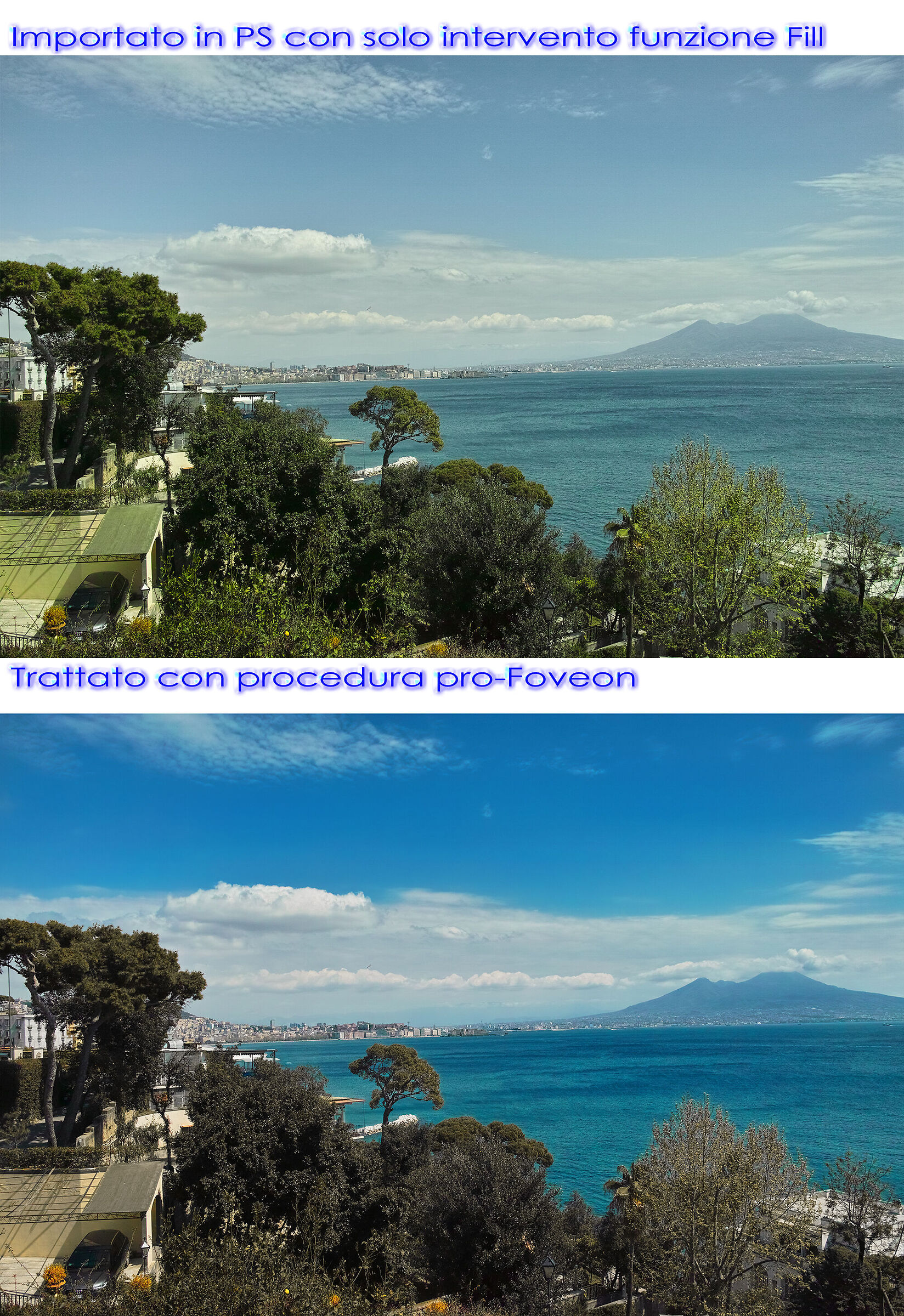 Foveon prima con importa X3F e funzione Fill e dopo PP