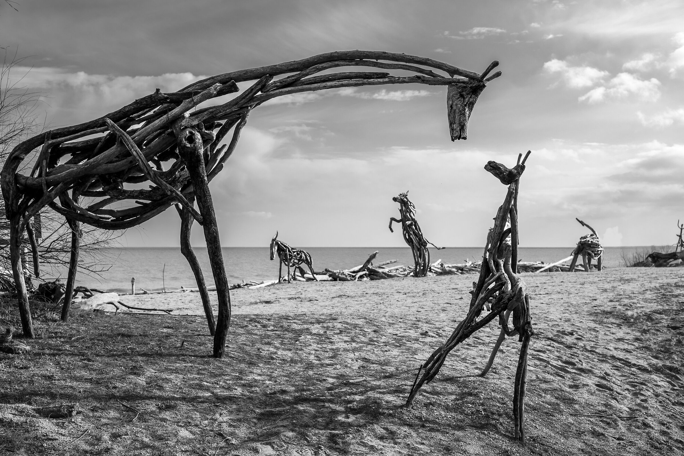 Sculptures in Lido di Volano